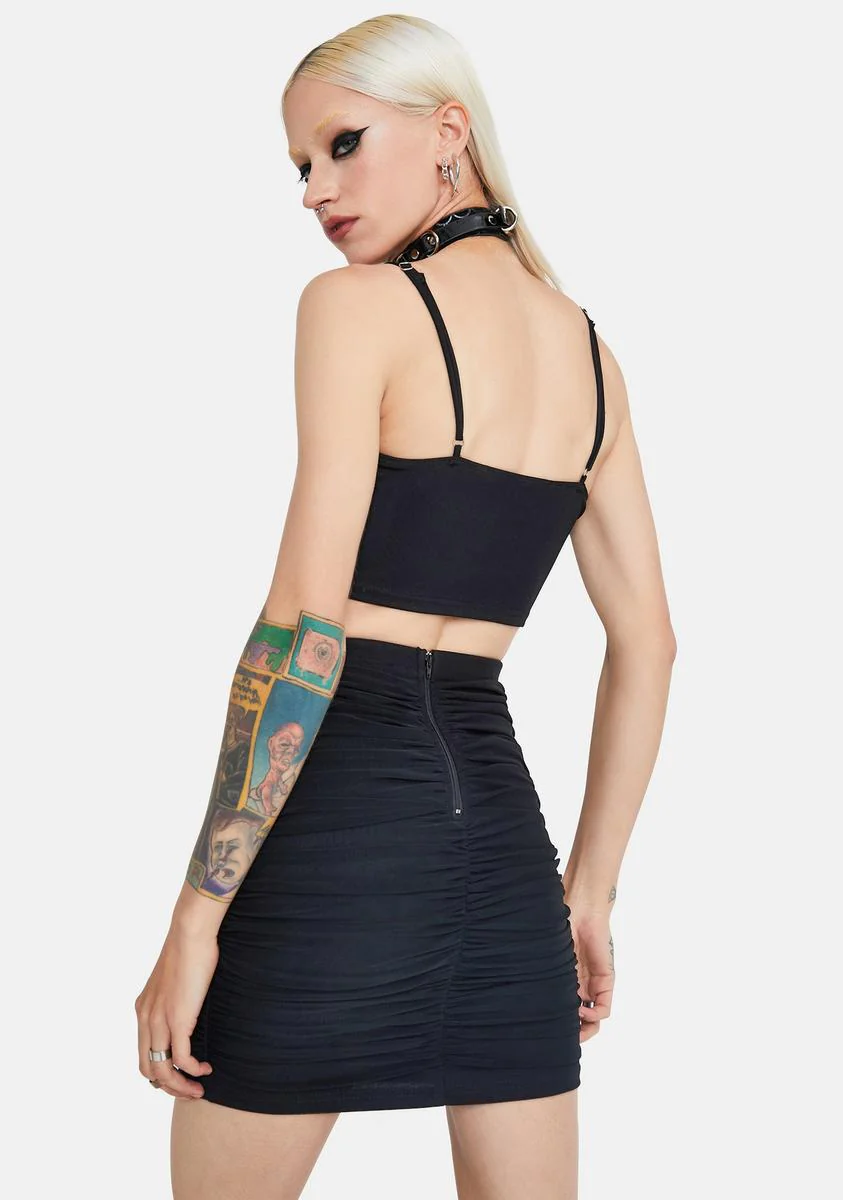 Infinite Vibes Ruched Mini Skirt - Image 4