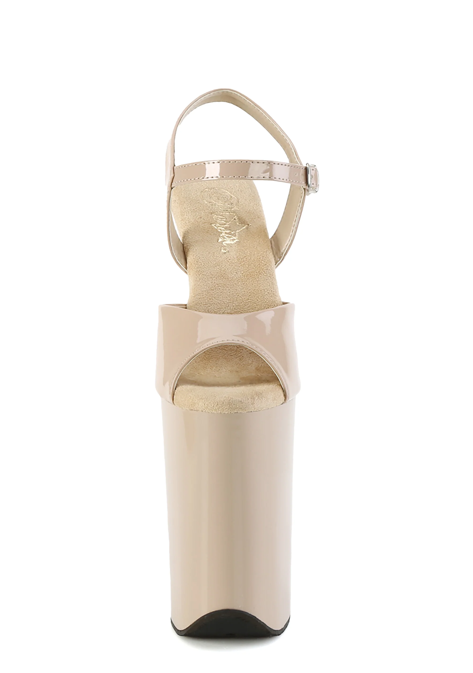 Infinity-909 Platform Ankle Strap Sandals-Nude - Image 2
