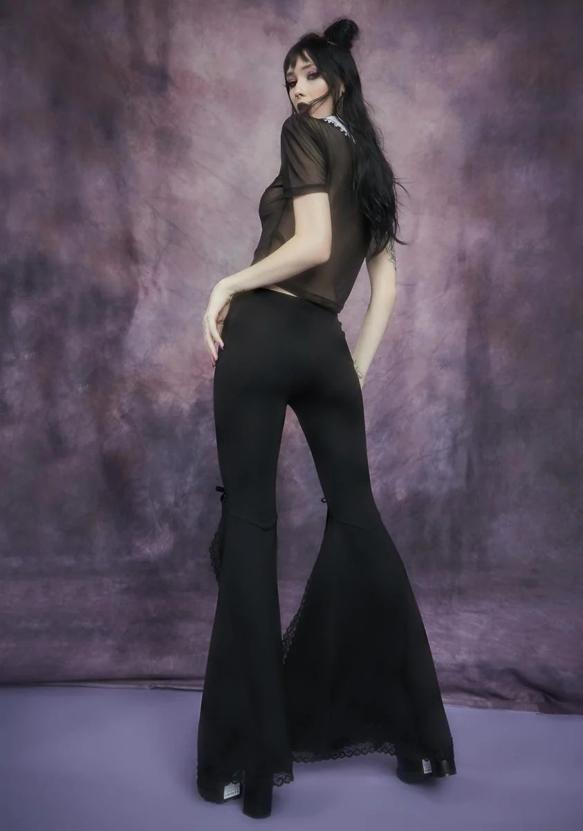Initiation Into Darkness Front Split Bell Bottoms - Image 4