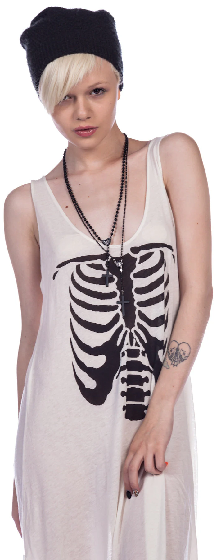 Inside Out Grunge Maxi Dress - Black - Image 2