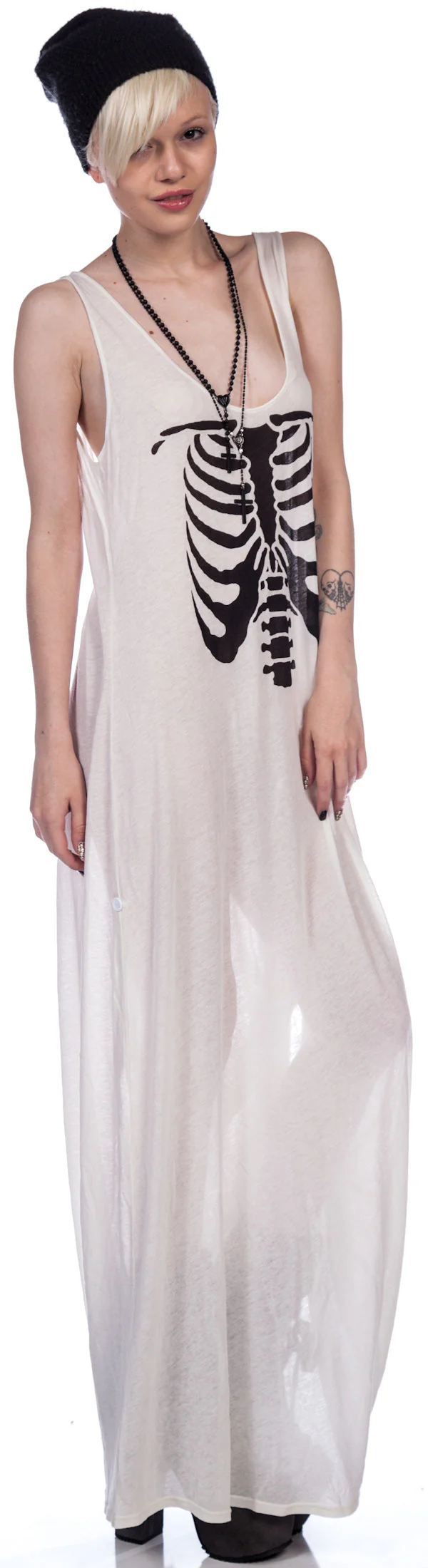 Inside Out Grunge Maxi Dress - Black - Image 4