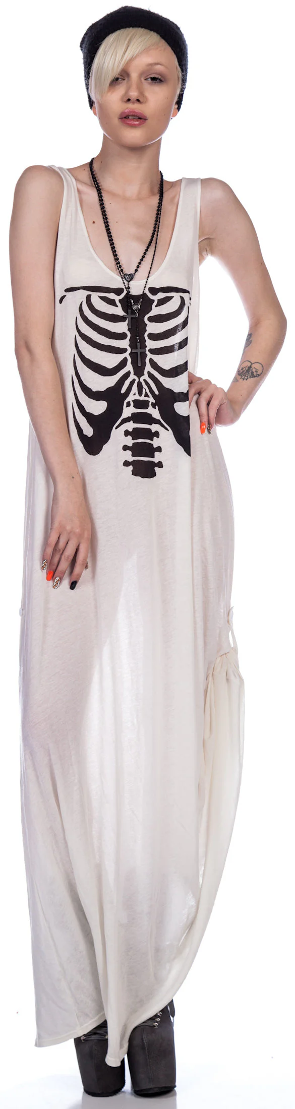 Inside Out Grunge Maxi Dress - Black - Image 5