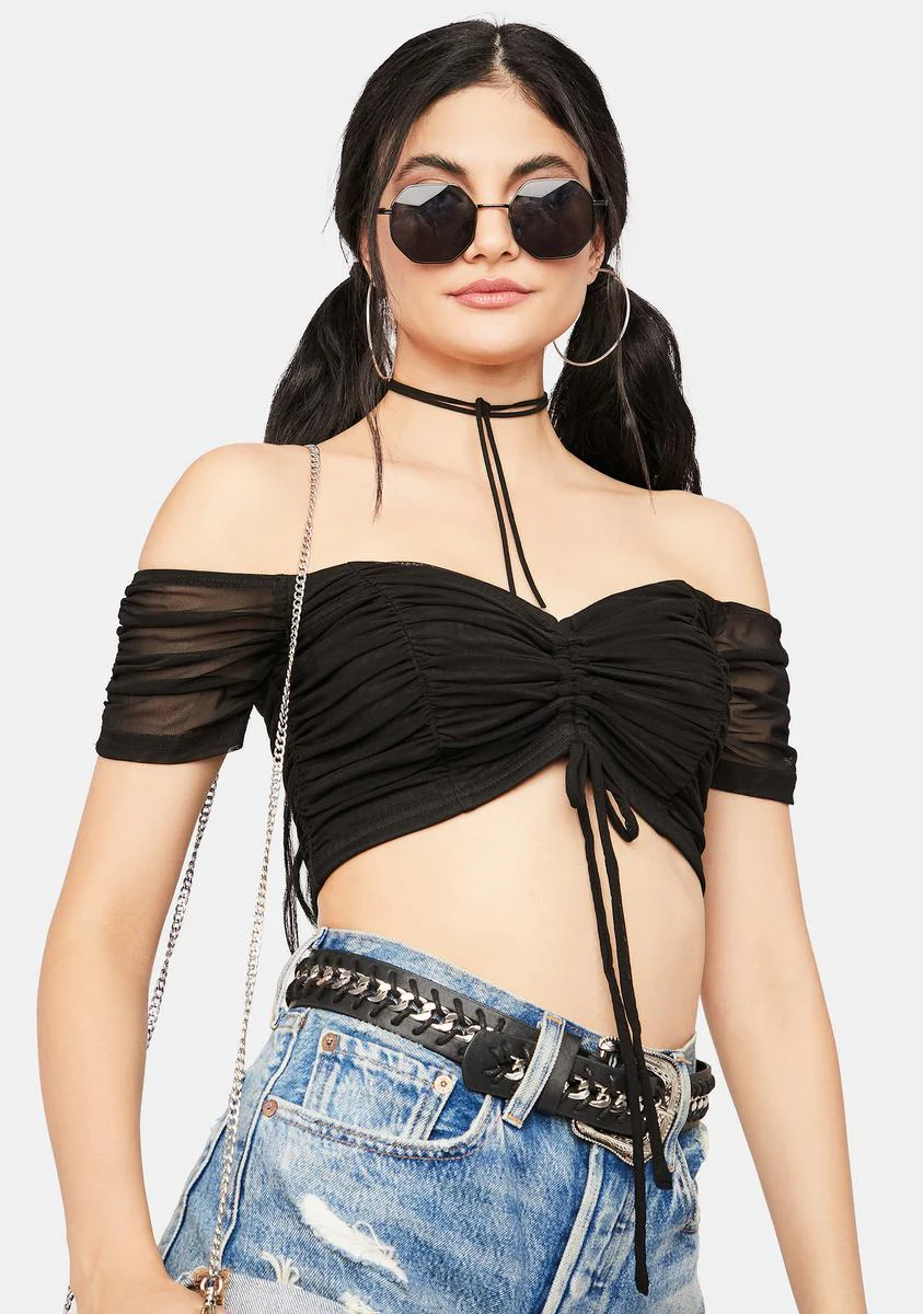 Instant Classic Off The Shoulder Crop Top - Image 2