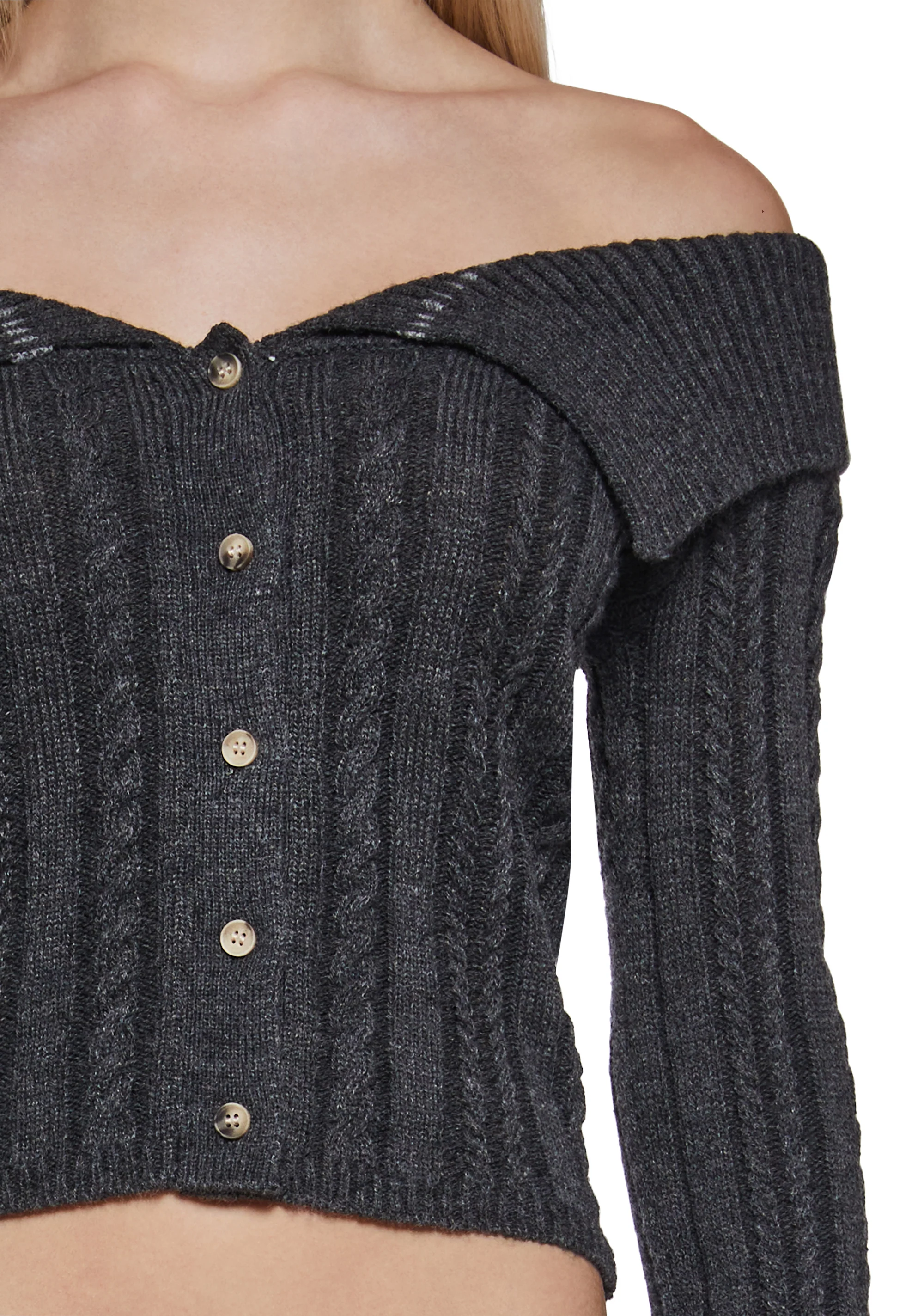 Sweet Face Off The Shoulder Cardigan - Image 5
