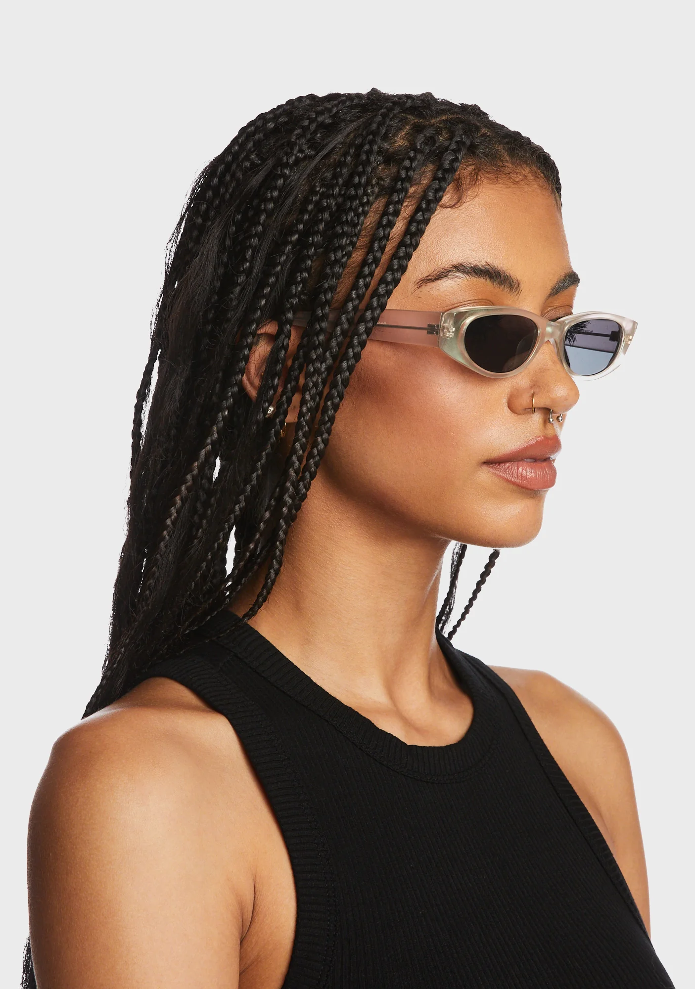 Iridescent Cat Sunglasses - Green - Image 2