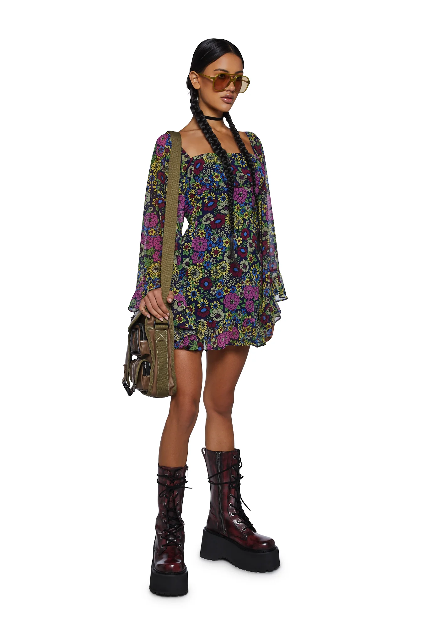 It's A Wild World Mini Dress - Floral - Image 2