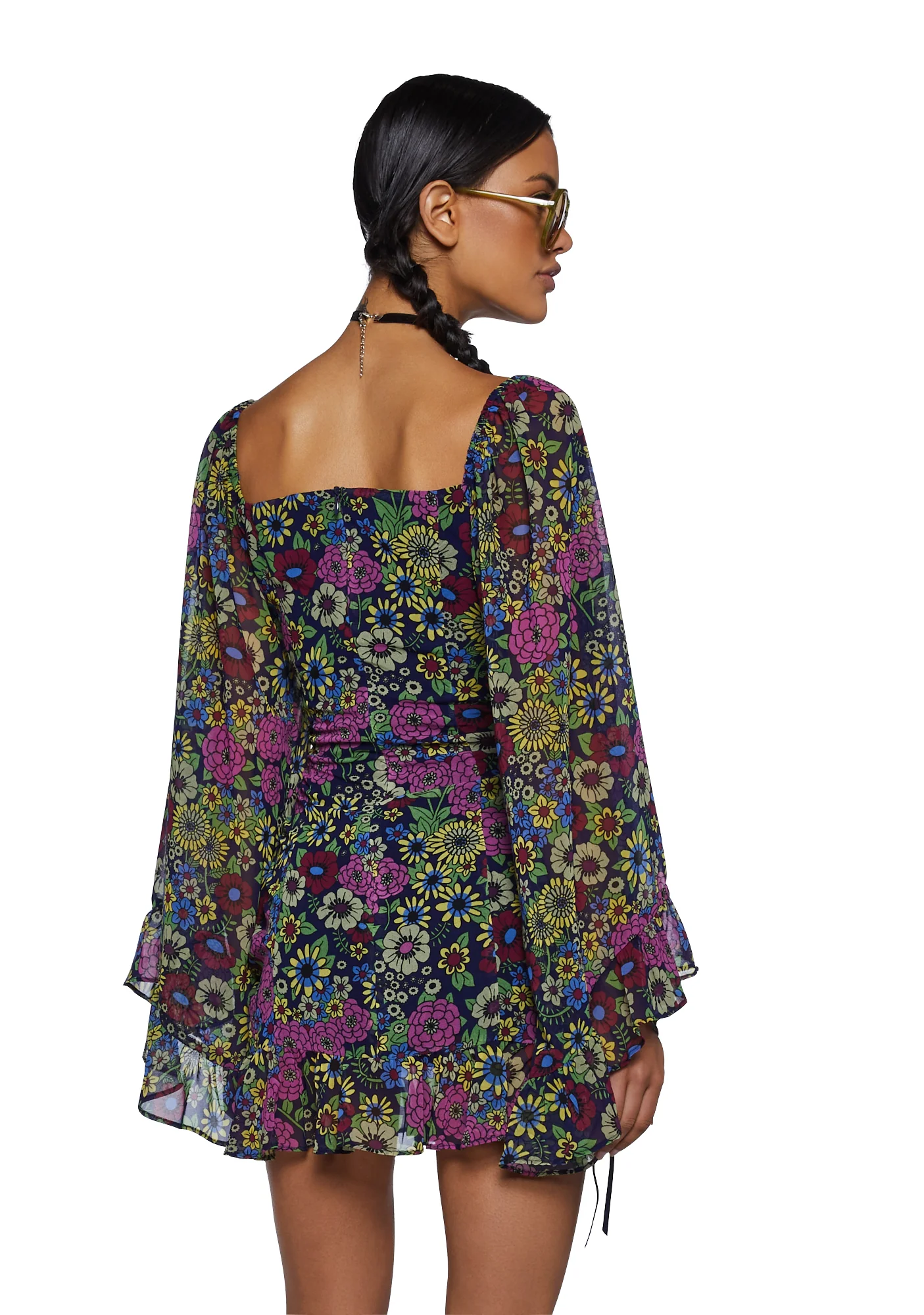 It's A Wild World Mini Dress - Floral - Image 4