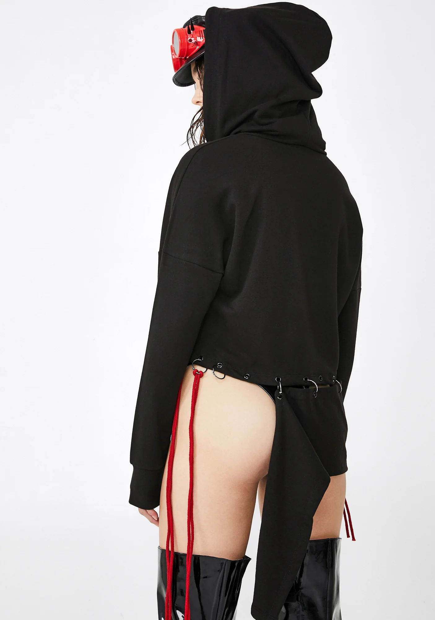 It's All Rigged Crop Hoodie - Image 4