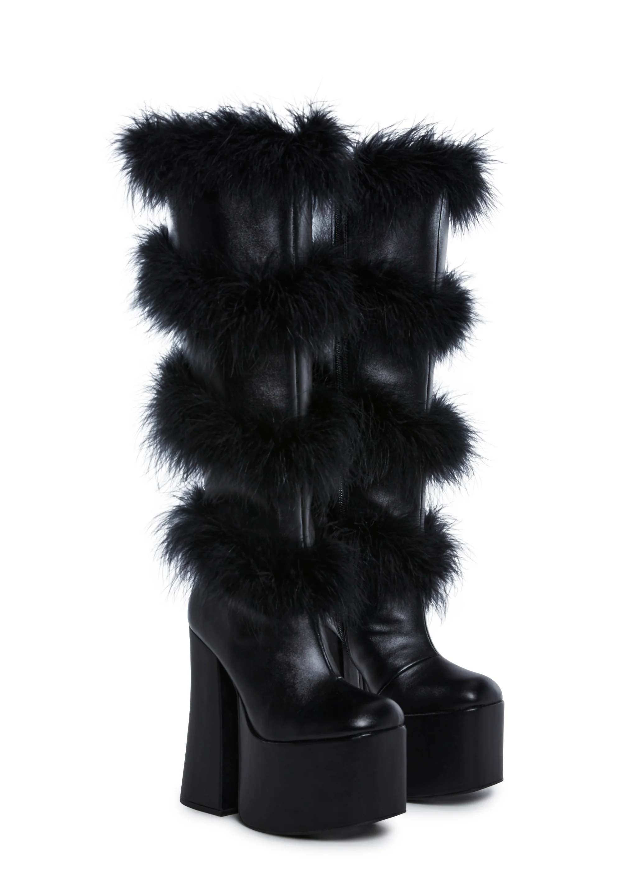 It's Cold Outside Platform Boots - Black - Image 3