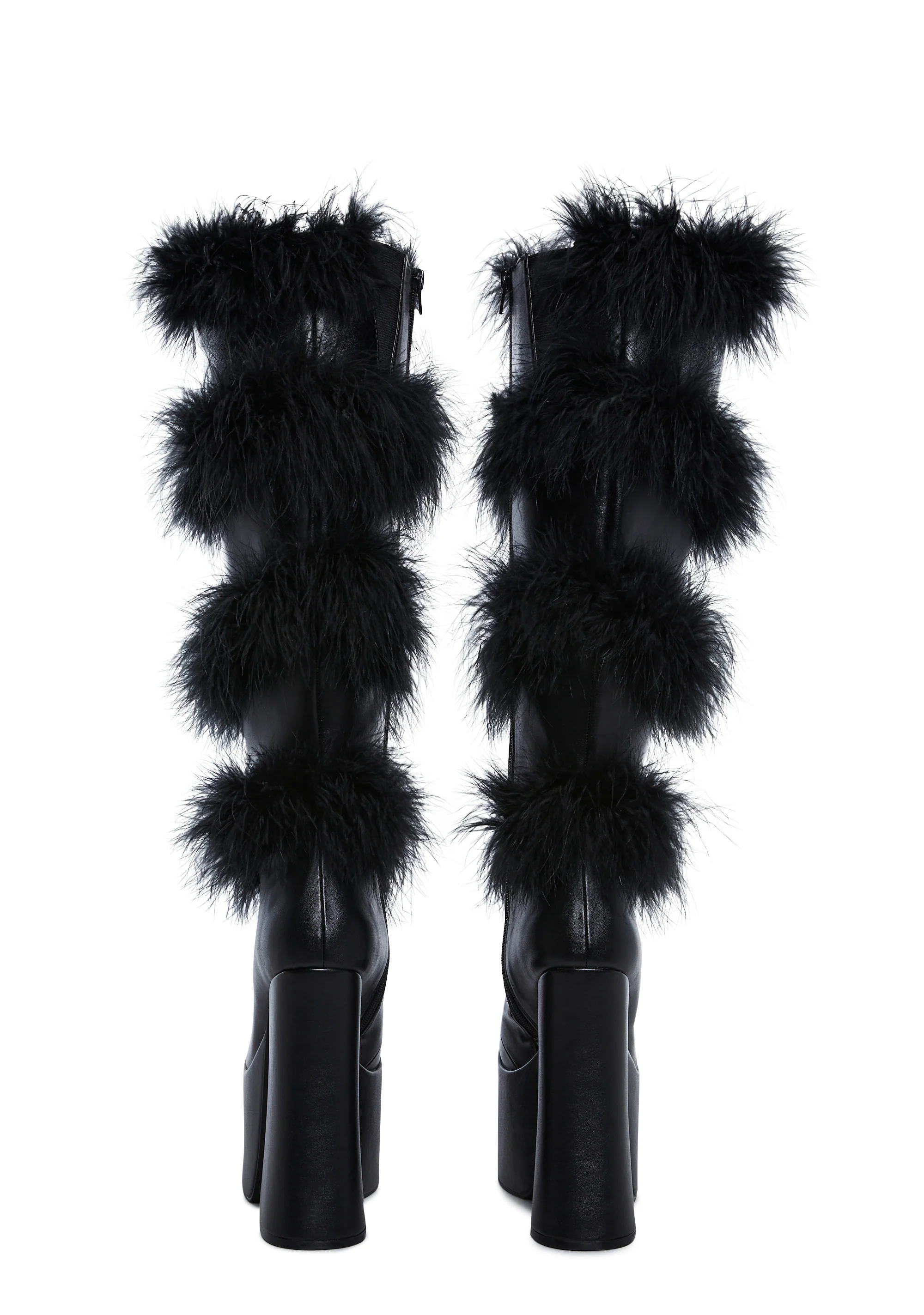 It's Cold Outside Platform Boots - Black - Image 4