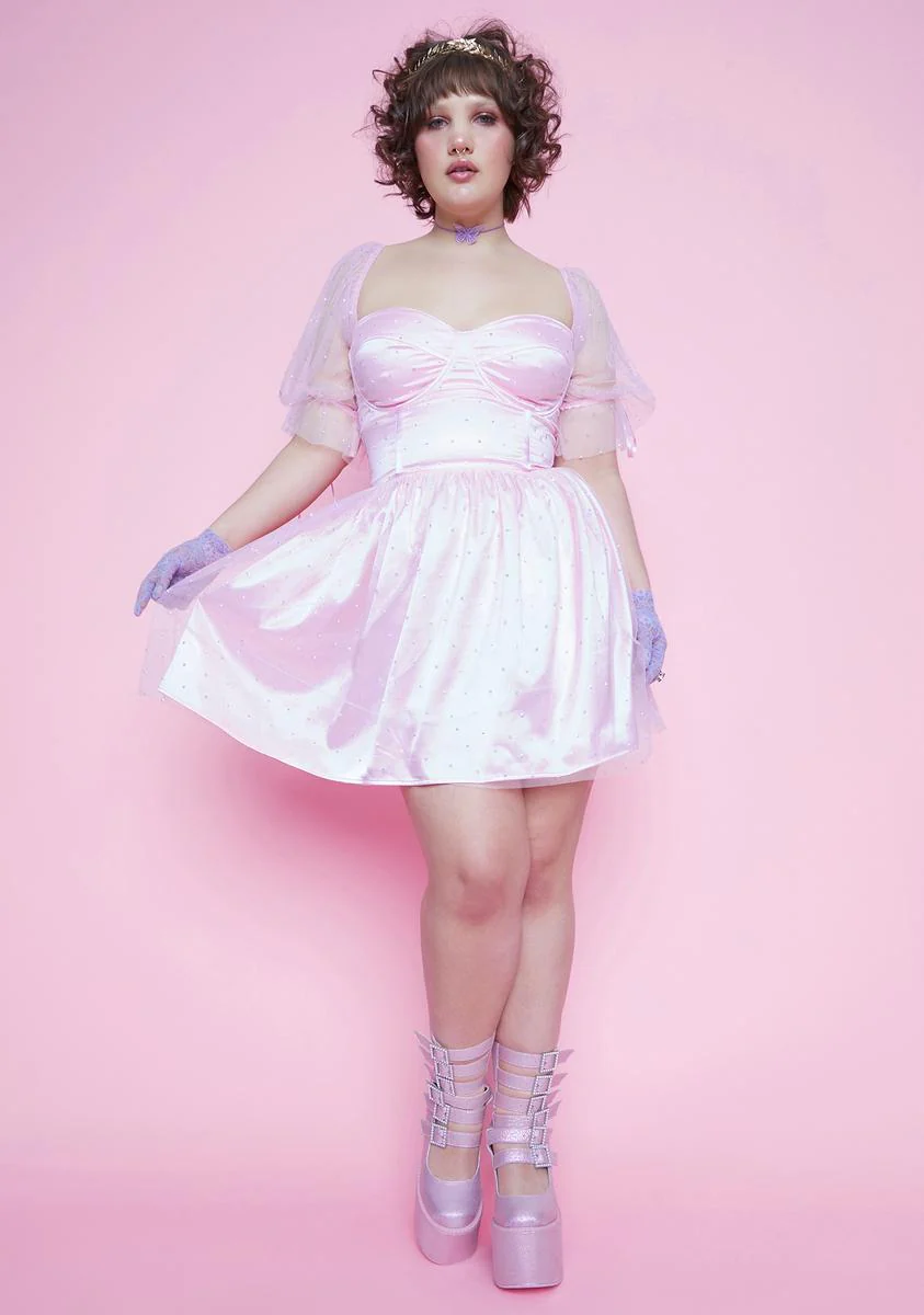 It's Pure Bliss Rhinestone Babydoll Dress - Image 3