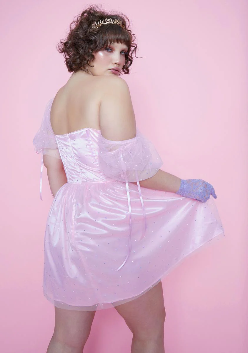 It's Pure Bliss Rhinestone Babydoll Dress - Image 4