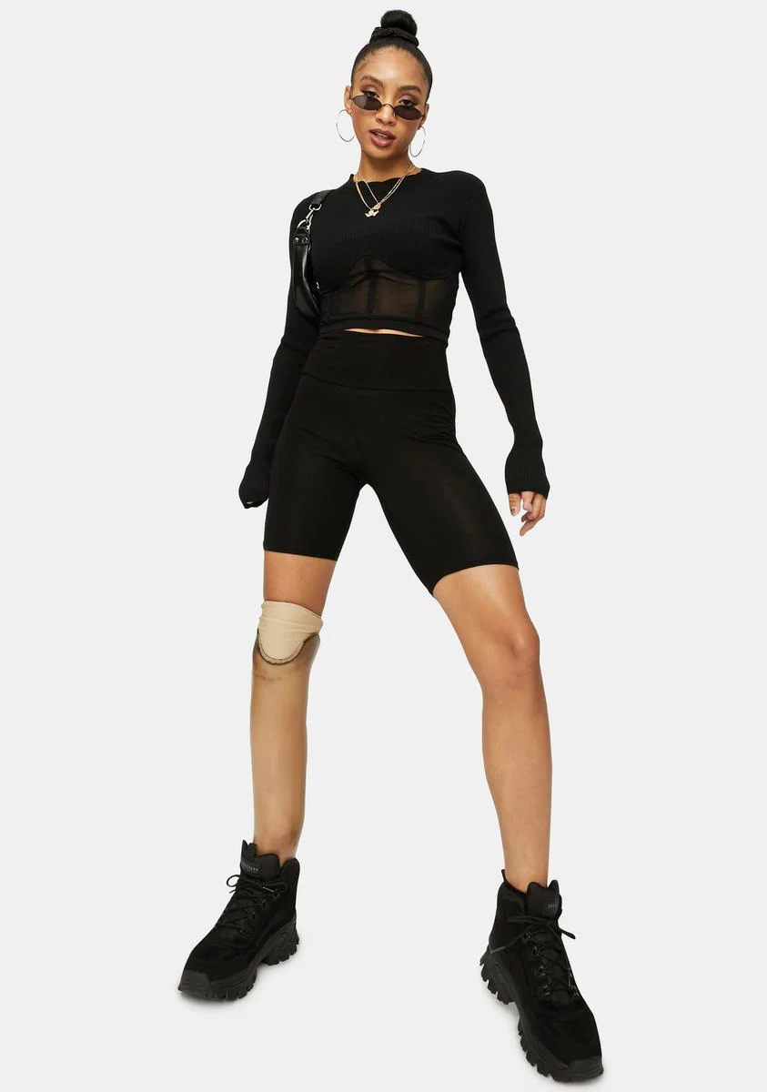 It's Pure Fate Mid-Waist Biker Shorts - Image 3