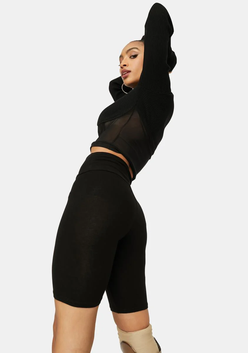 It's Pure Fate Mid-Waist Biker Shorts - Image 4