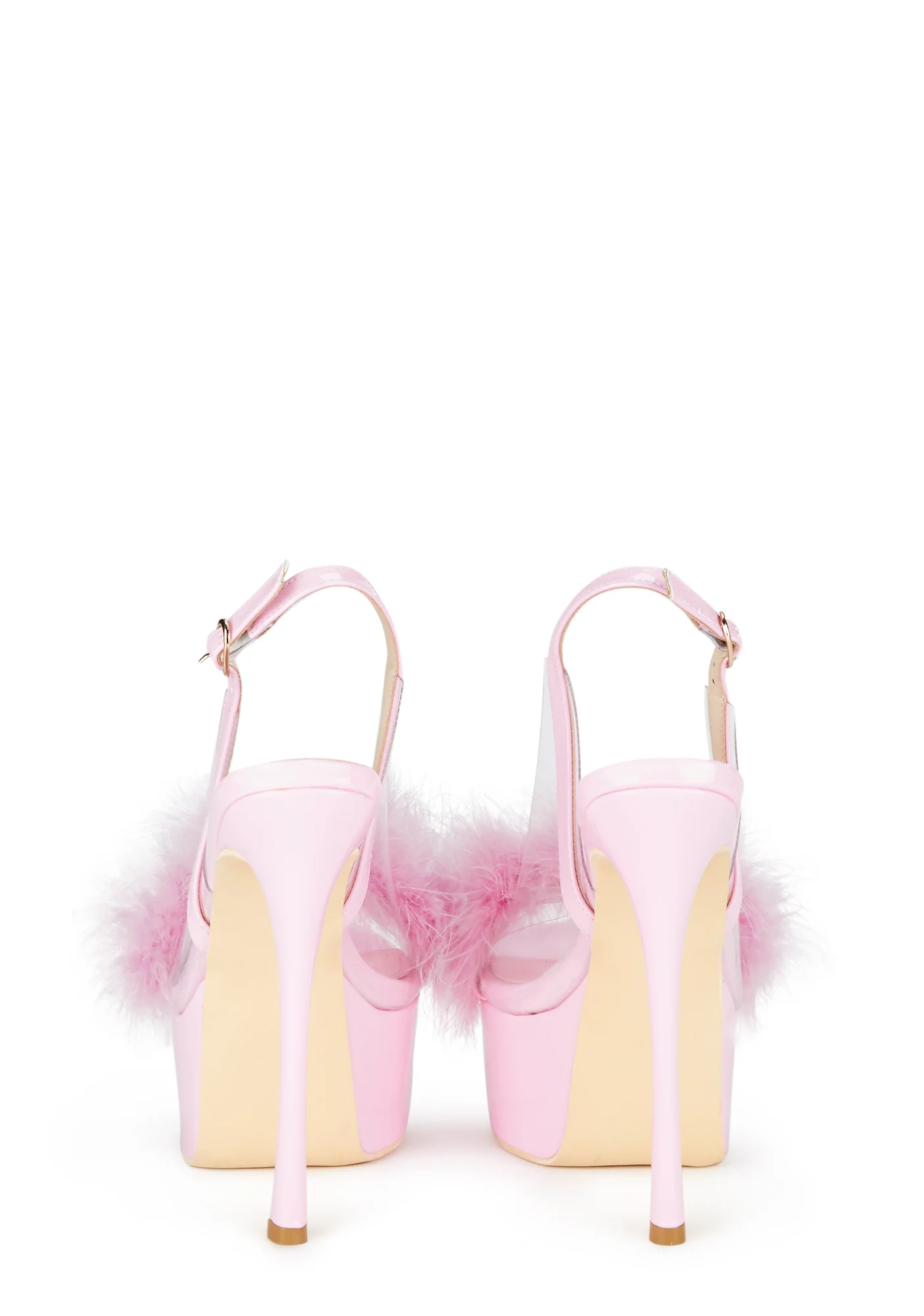 Ivette Fluffy Heels - Pink - Image 4