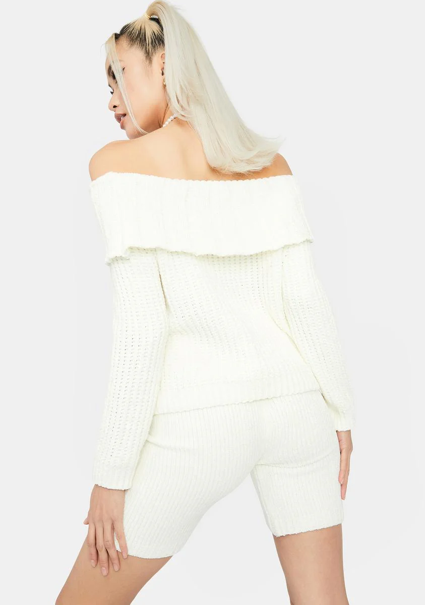 Ivory Luxe In Love Knit Biker Shorts - Image 4
