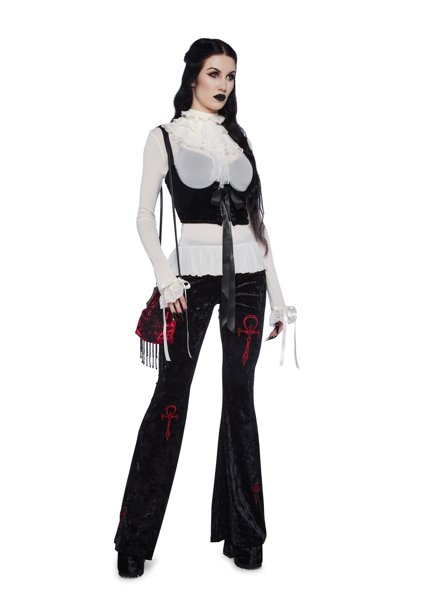 Obsession Within Long Sleeve Top - White - Image 2
