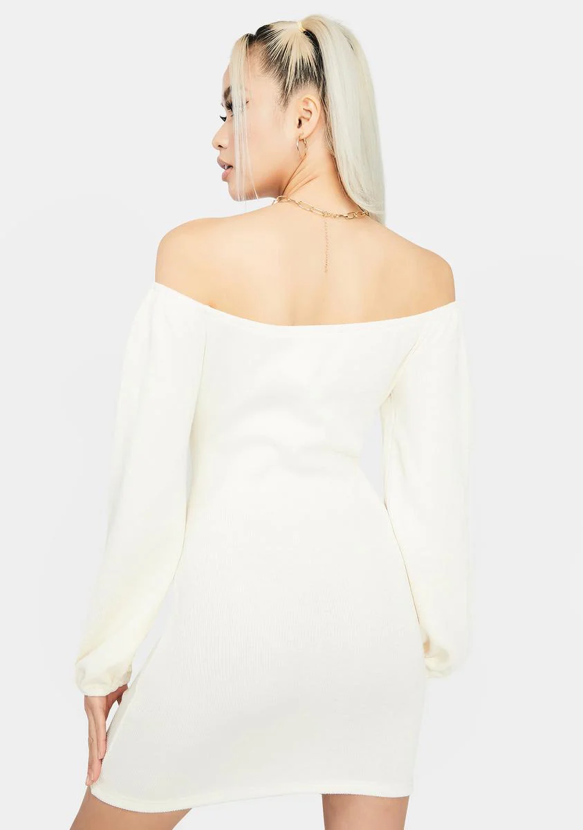 Ivory Seasonal Sass Ruched Dress - Image 4