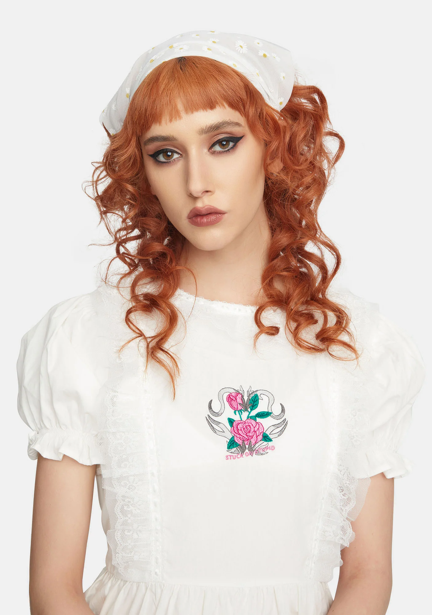 Ivory Truth Be Told Floral Scarf Headband - Image 2
