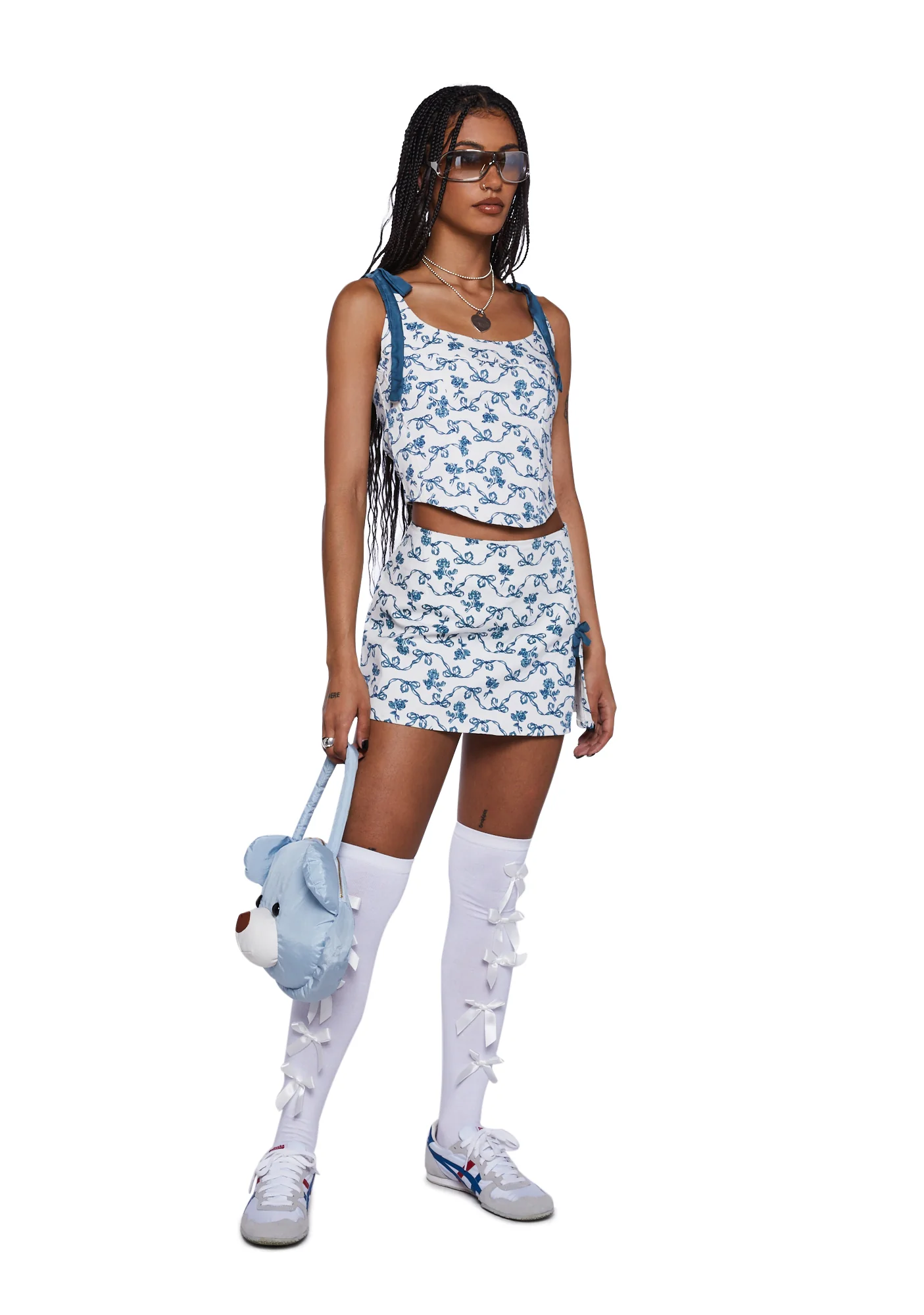 Jatmi Corset Top - White/Blue - Image 2