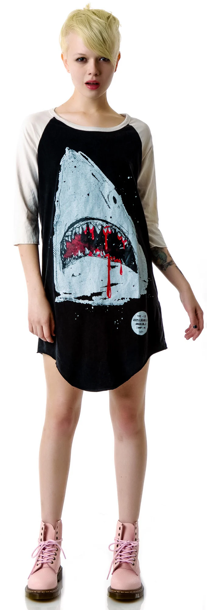 Jaws Shark Raglan Shirt - Image 3