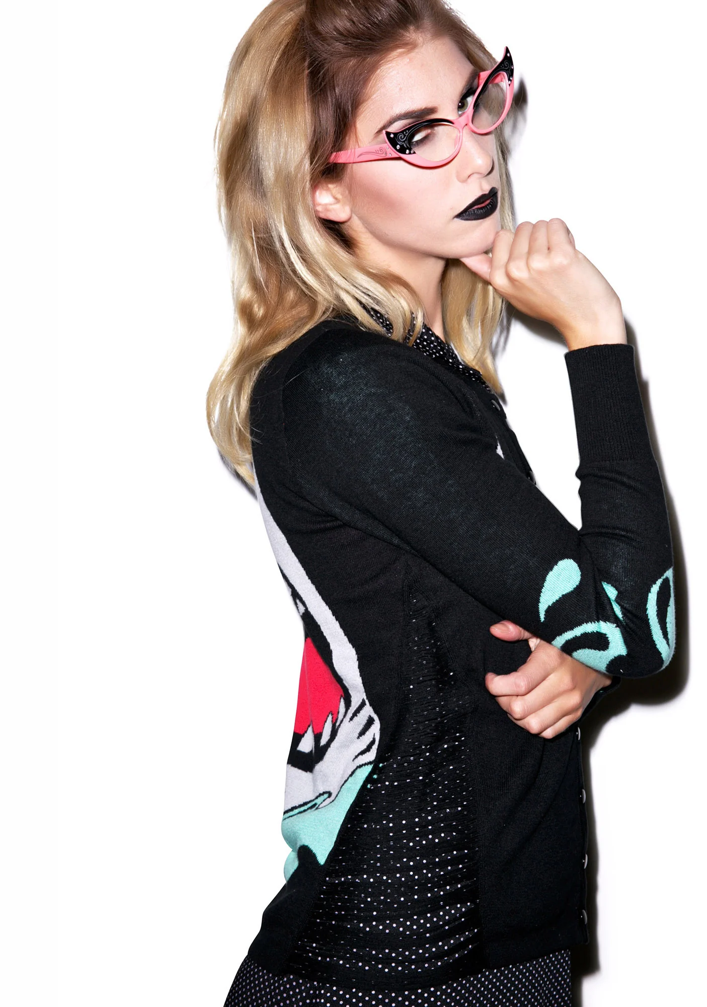 Jaws Side Slashed Cardigan - Image 3