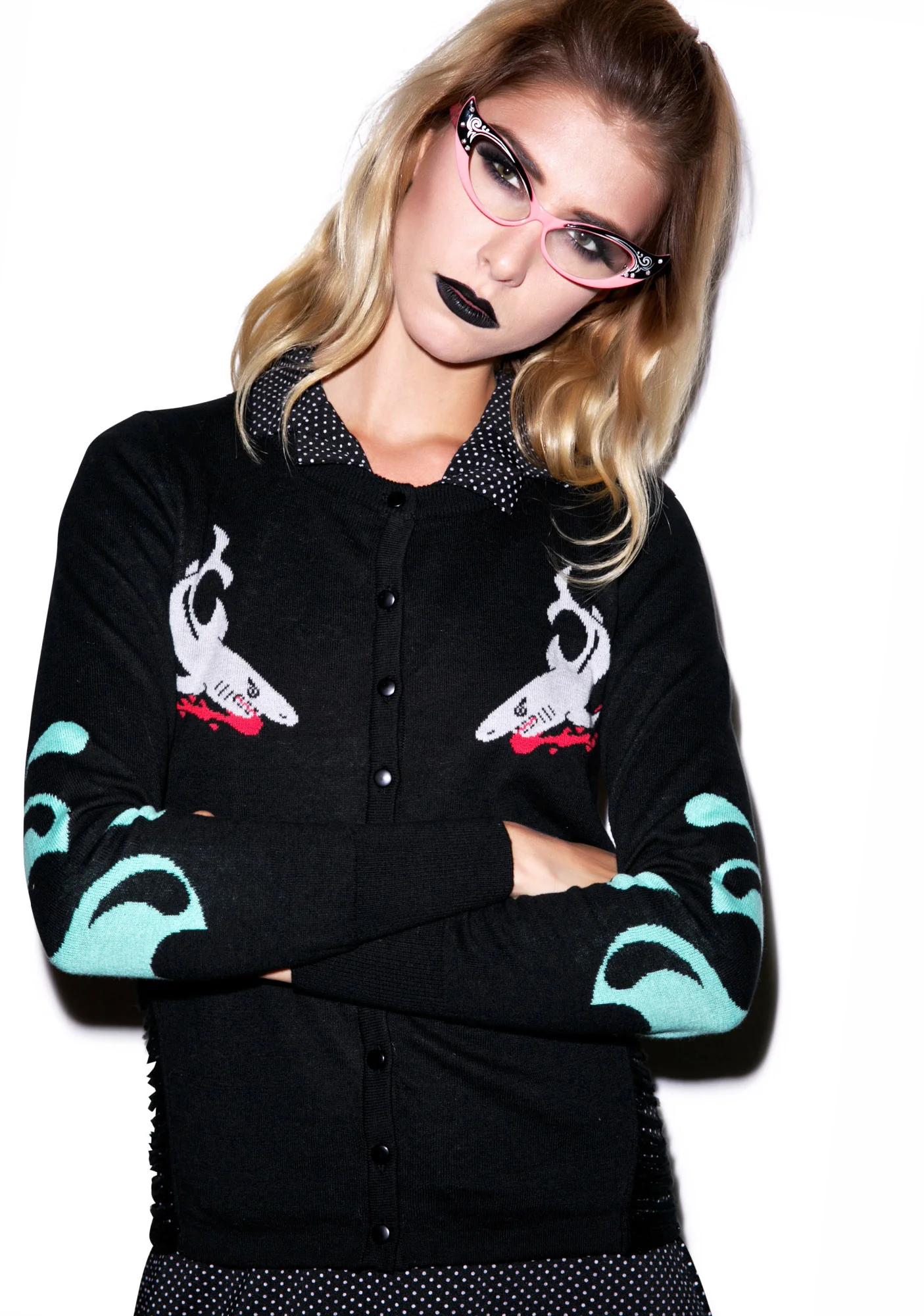Jaws Side Slashed Cardigan - Image 5