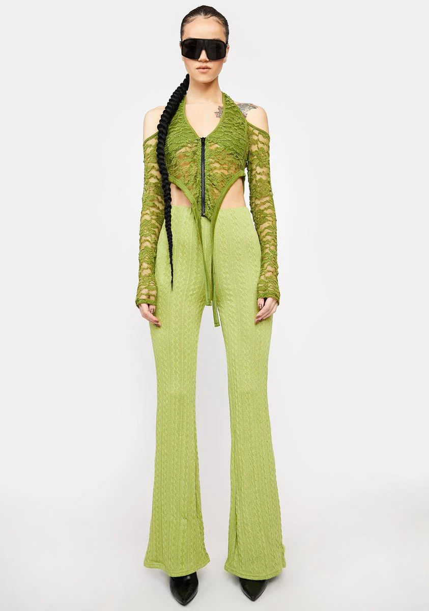 Jealous Desire Zip Up Lace Top - Image 3