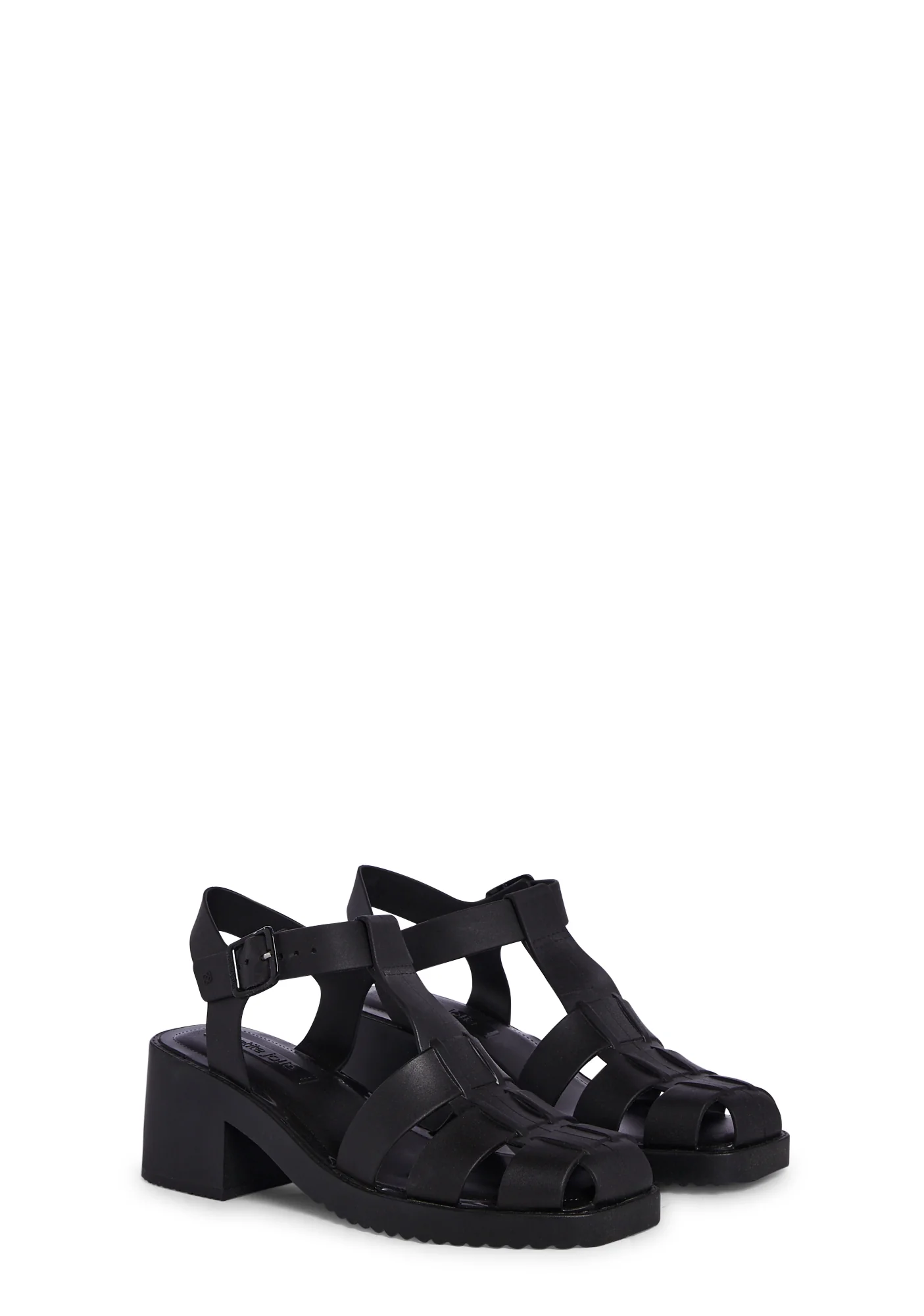 Jelly Gladiator Sandals - Black - Image 3