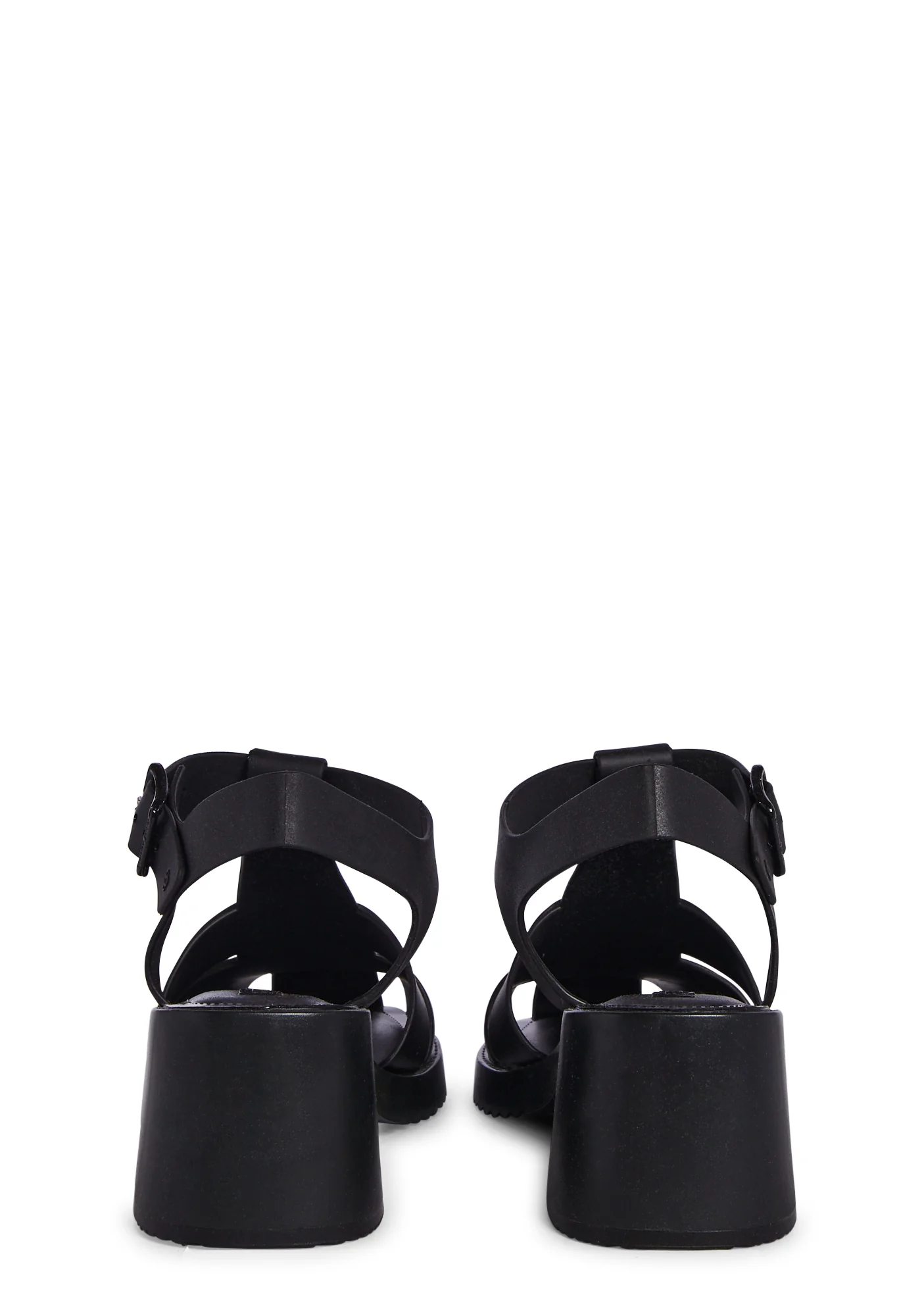 Jelly Gladiator Sandals - Black - Image 4