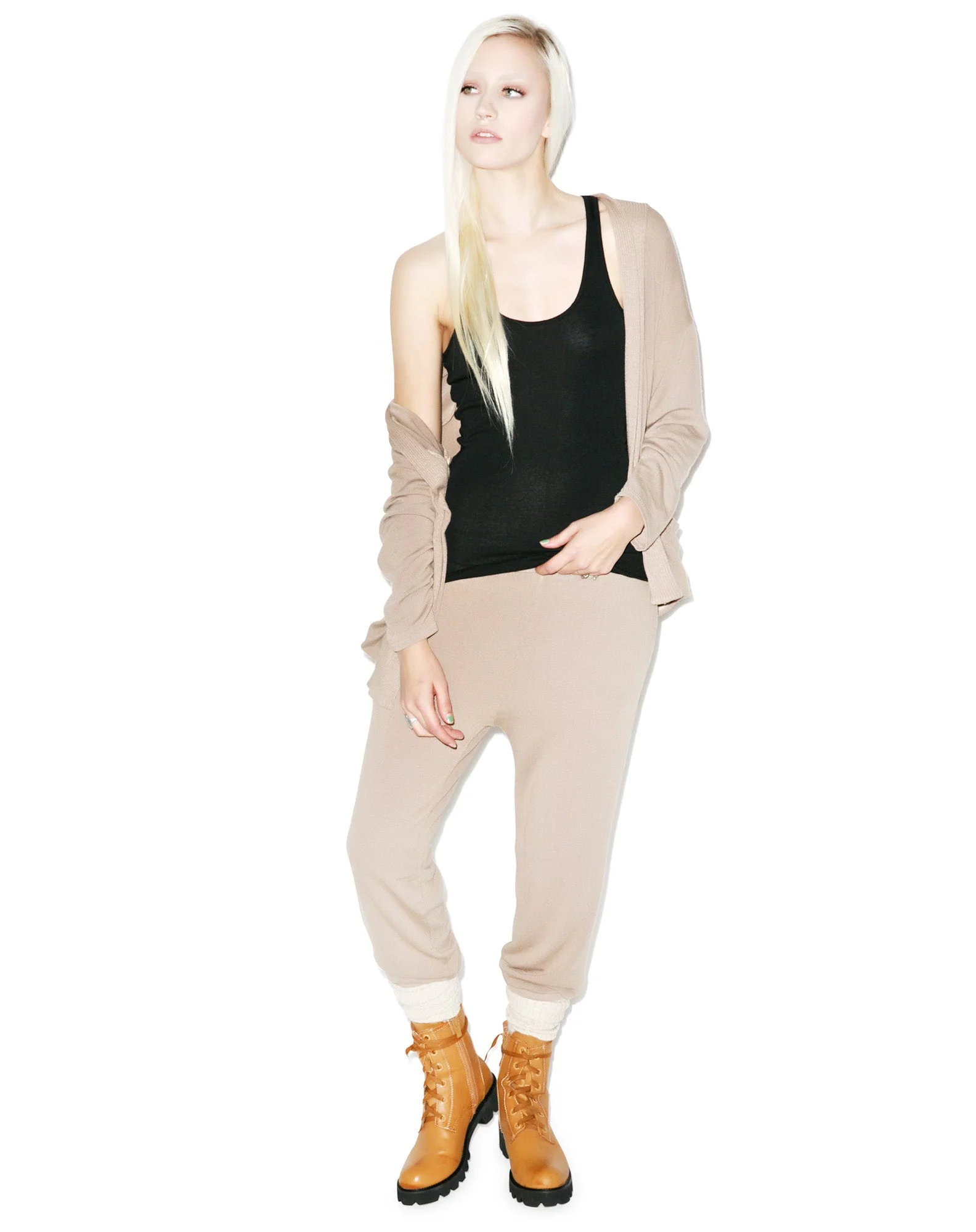 Jen Ribbed Tank Top - White - Image 8