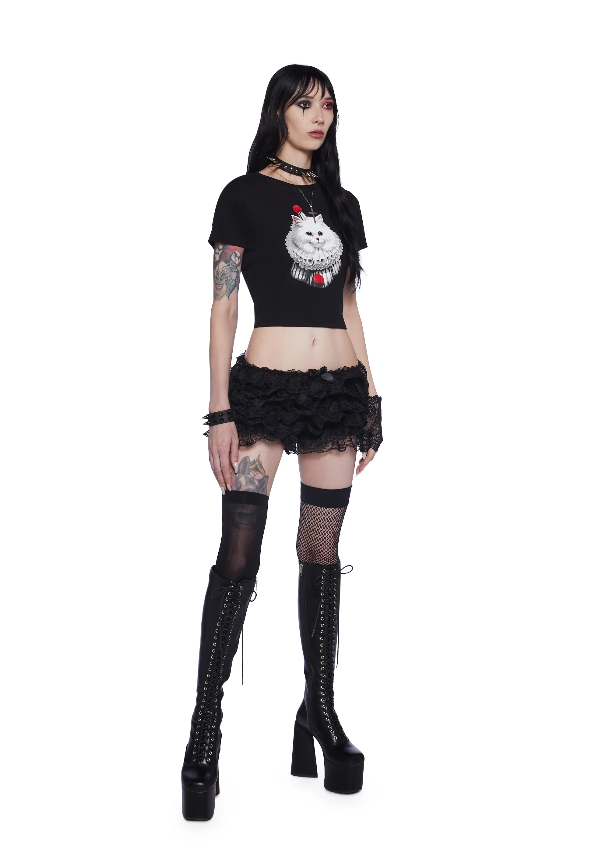 Jester Cat Baby Tee - Image 2