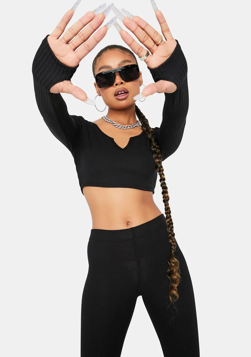 Jet Setting Love Crop Top Leggings Set - Image 2