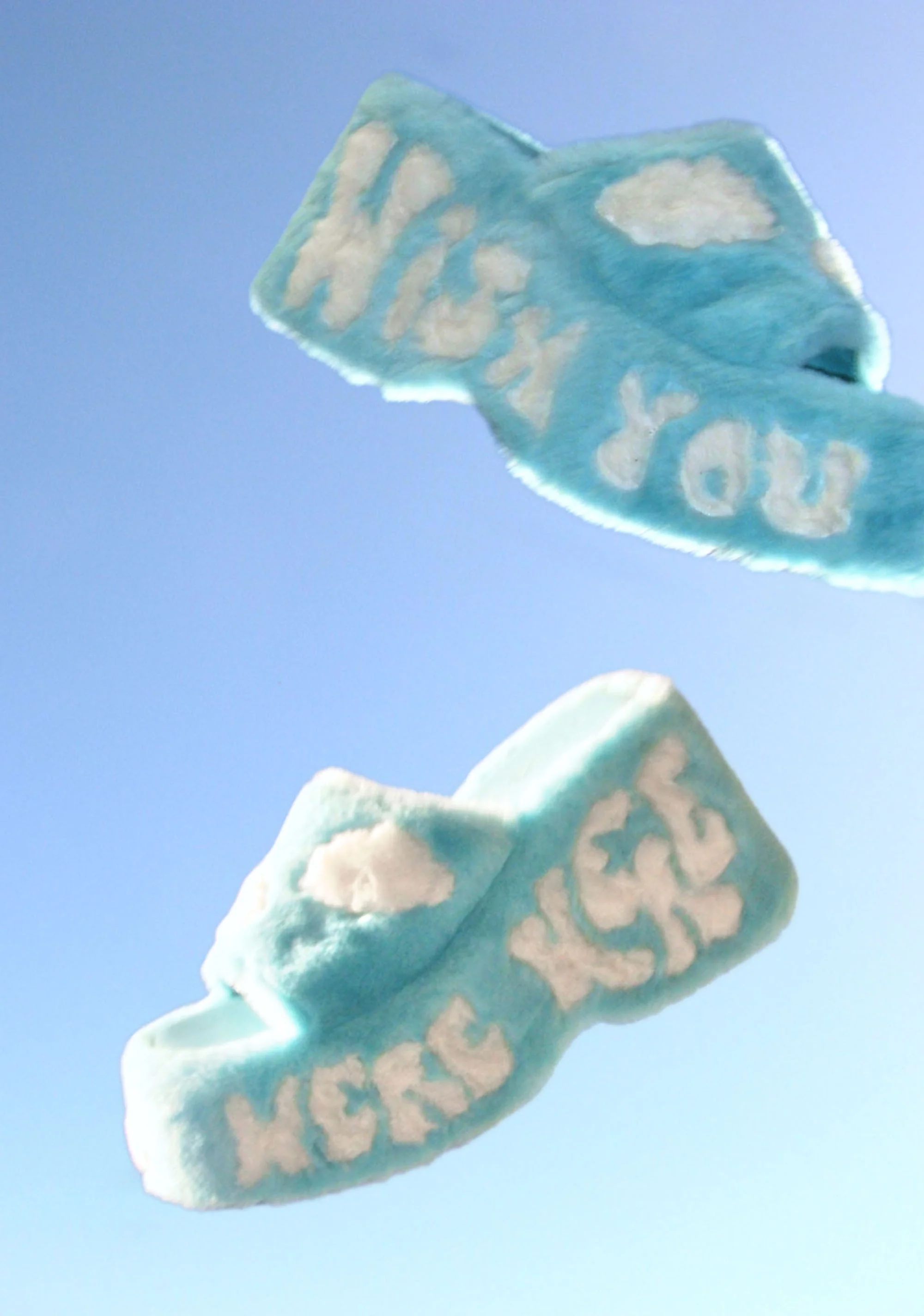 Jetset Jealousy Faux Fur Platform Sandals- Blue - Image 6