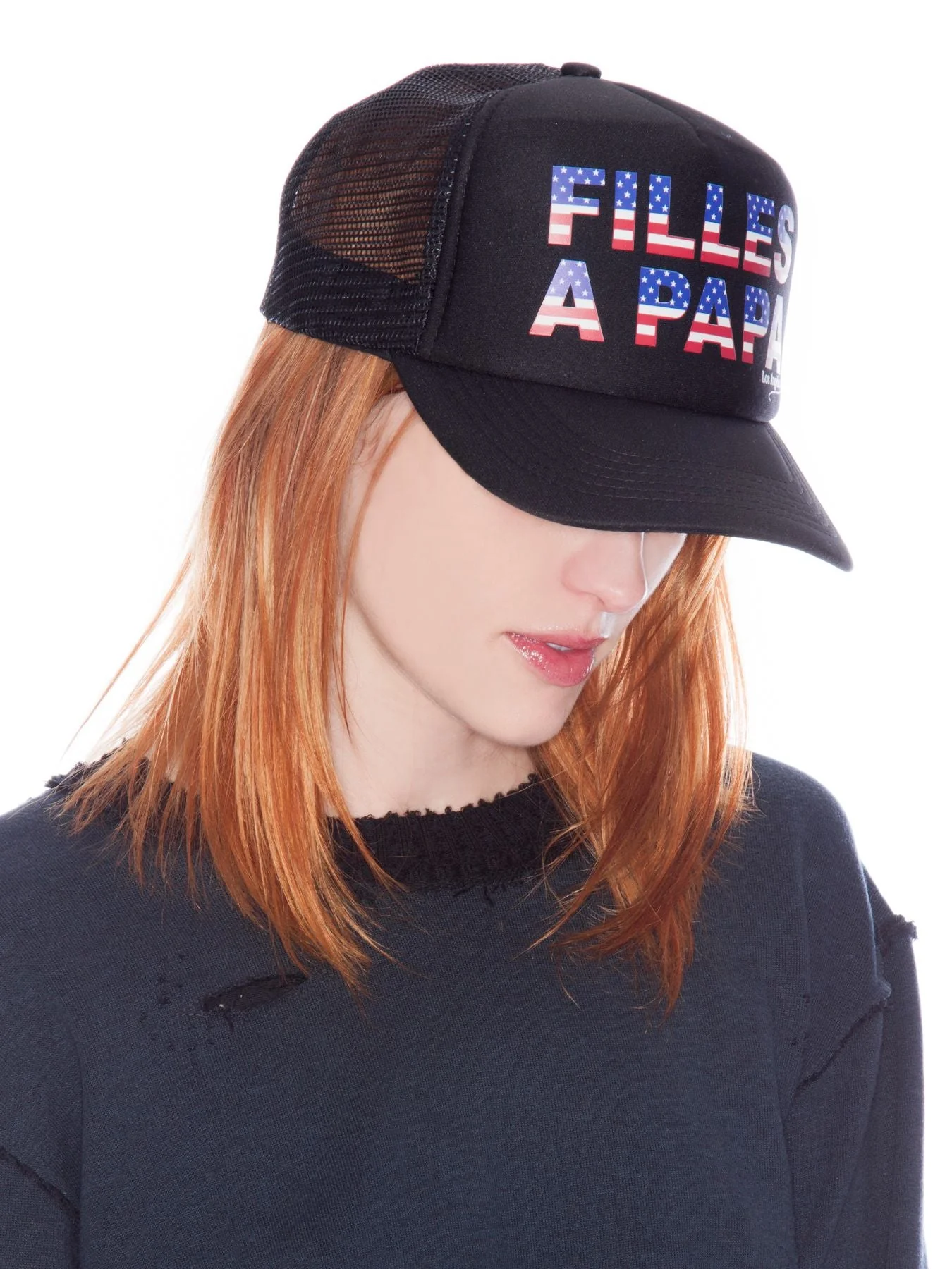 Jill Screenprinted Cap - Black - Image 2