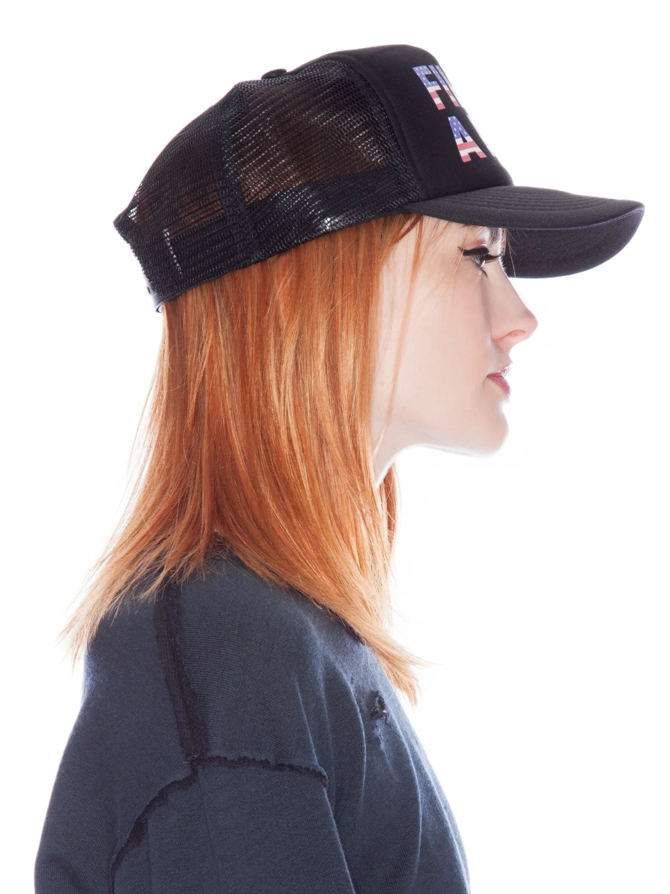 Jill Screenprinted Cap - Black - Image 3