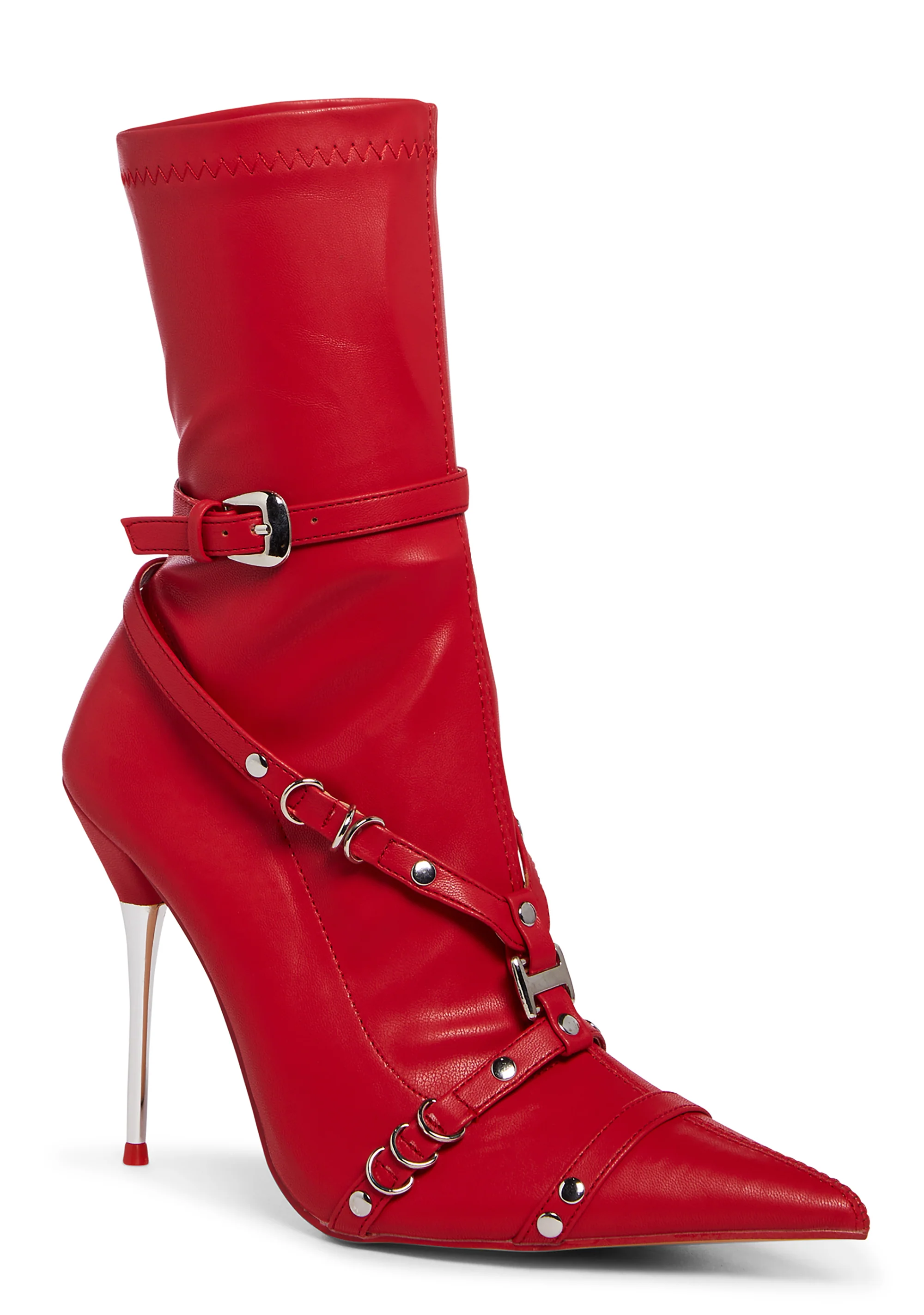 Joyride Strappy Ankle Boots - Red - Image 2