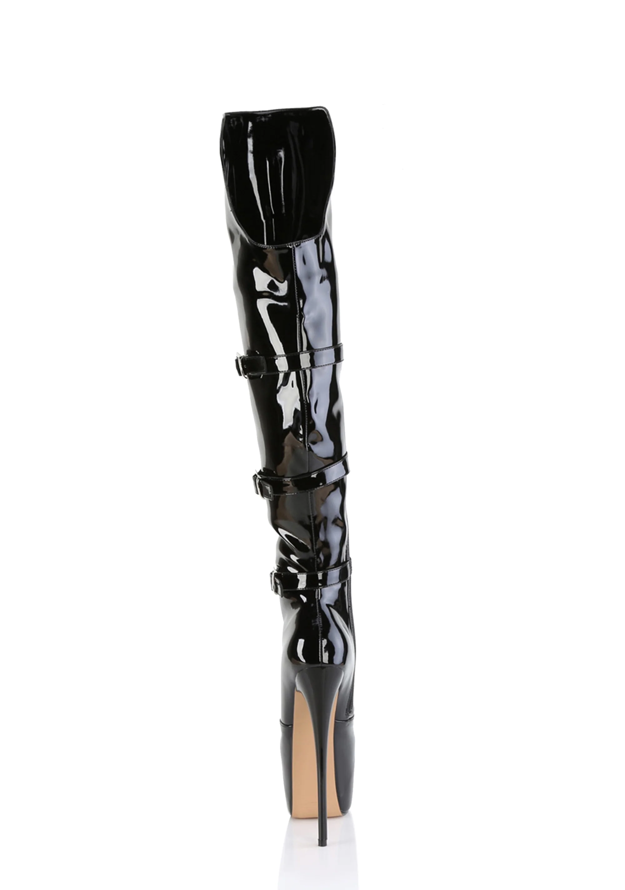 Jubilant-3018 Platform Over-The-Knee Boots-Black - Image 4