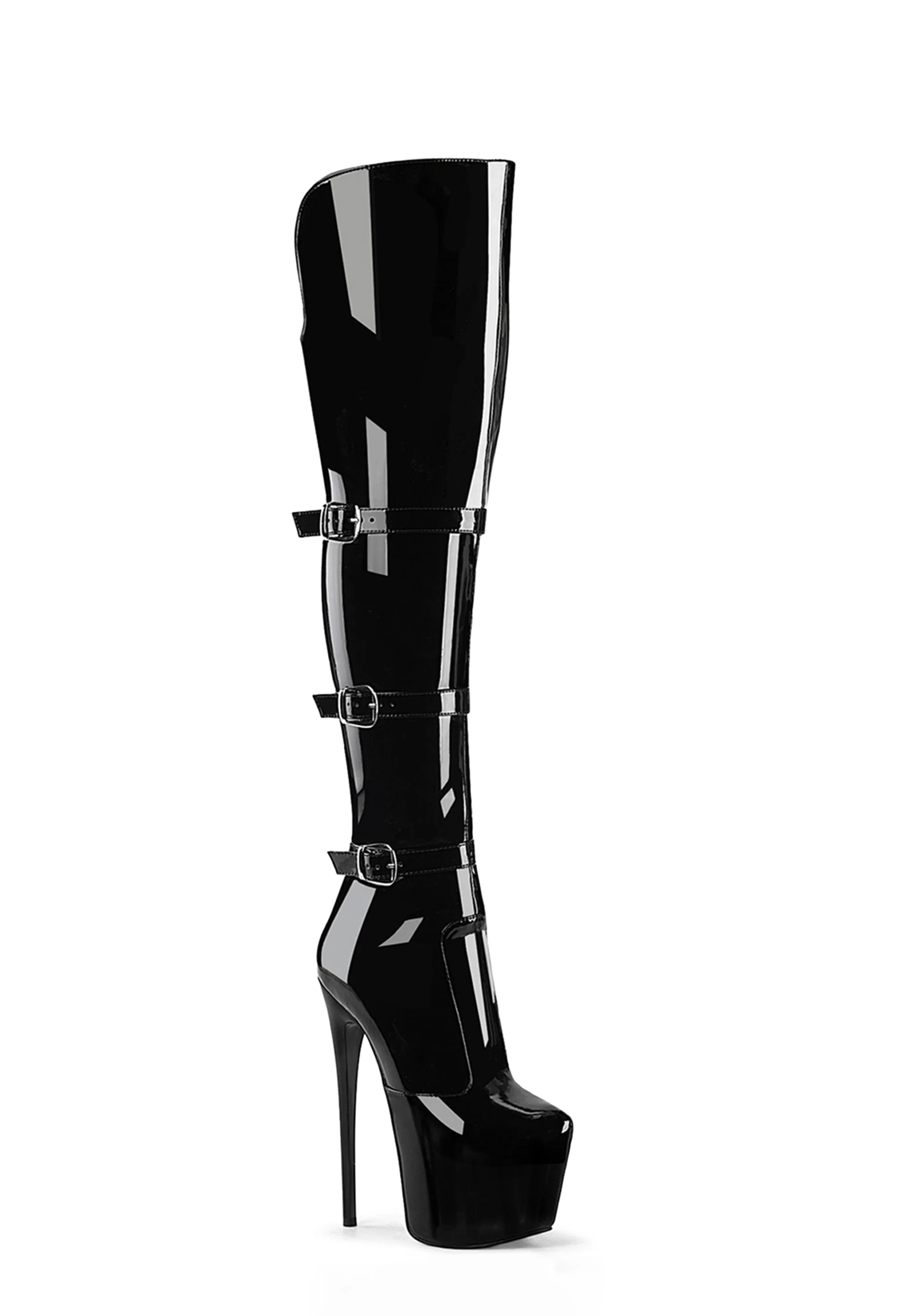 Jubilant-3018 Platform Over-The-Knee Boots-Black - Image 5