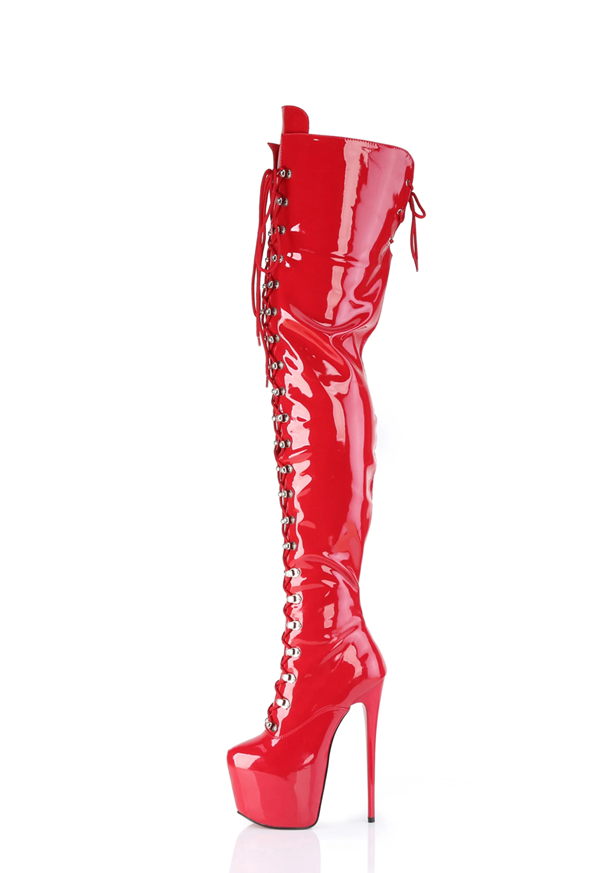 Jubilant-4012 Platform Crotch Boots-Red - Image 2