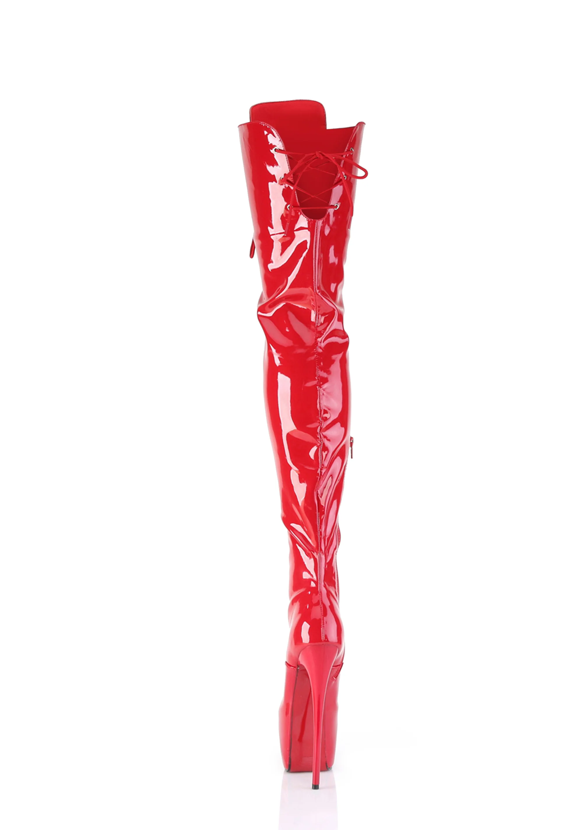 Jubilant-4012 Platform Crotch Boots-Red - Image 4