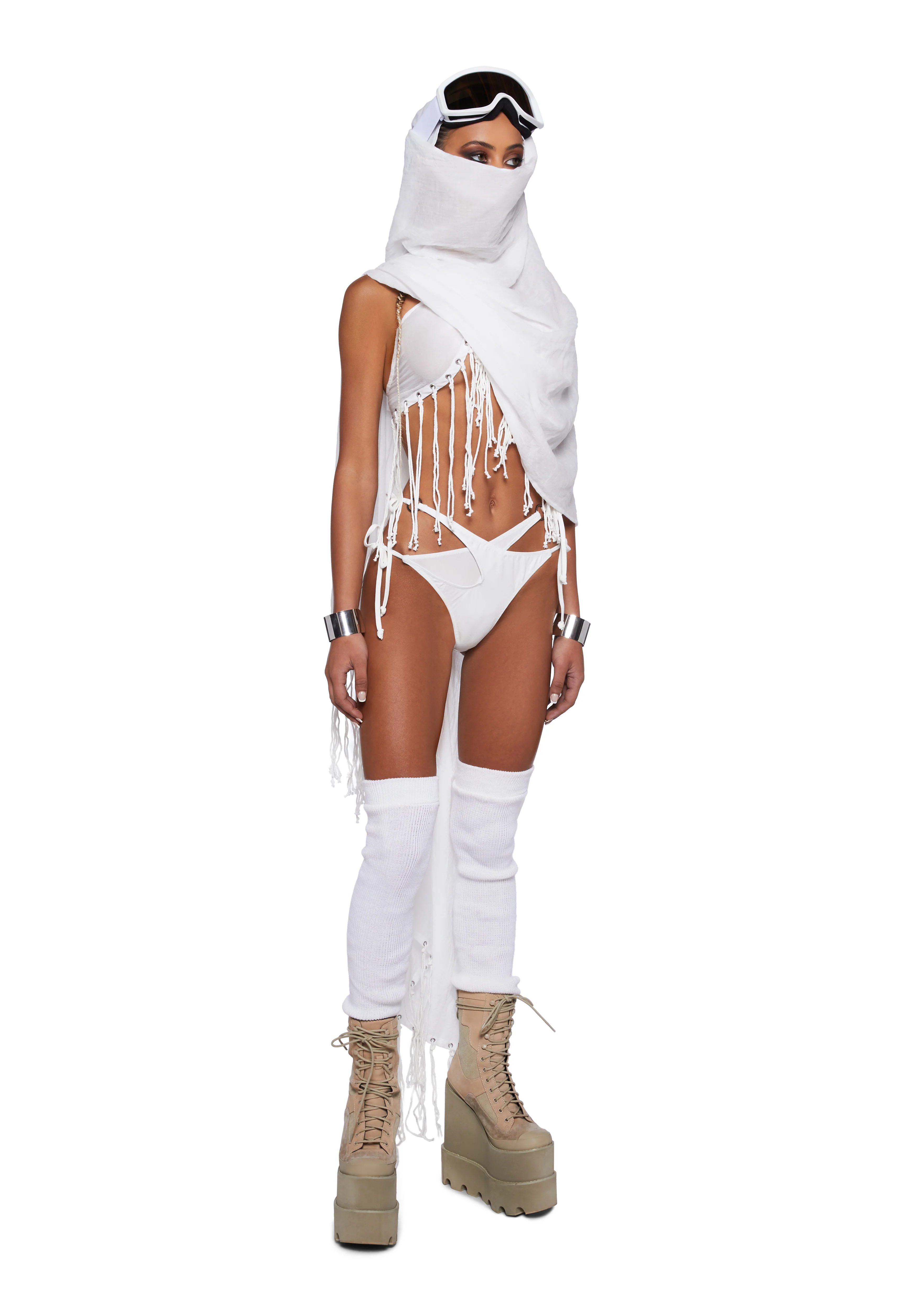 Just A Mirage Crop Top - White - Image 2