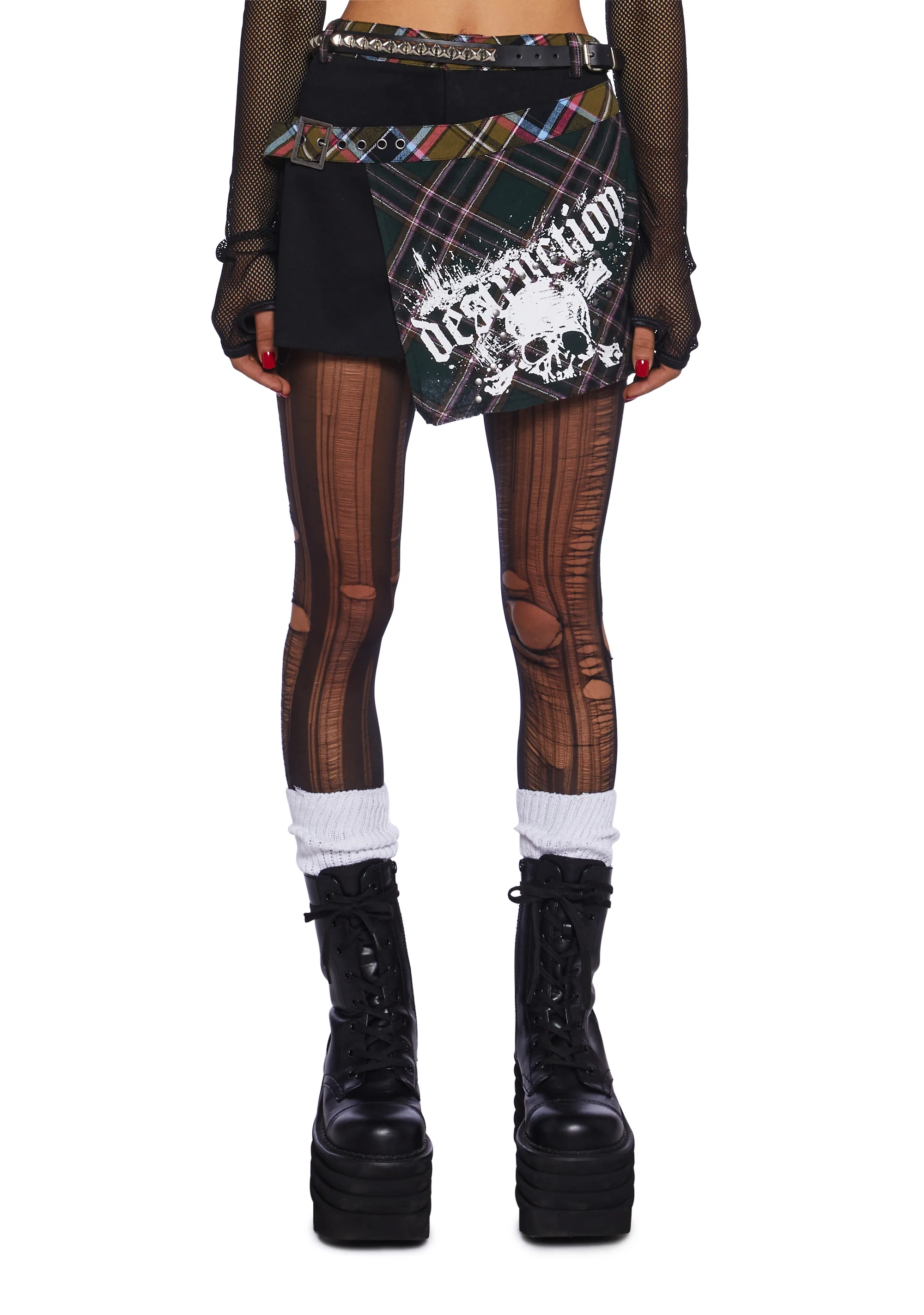 Just Destruction Mini Skirt - Image 5
