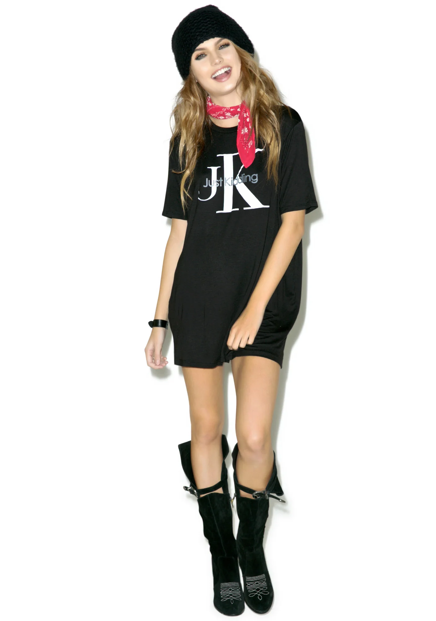 Just Kidding Oversized Tee - Image 5