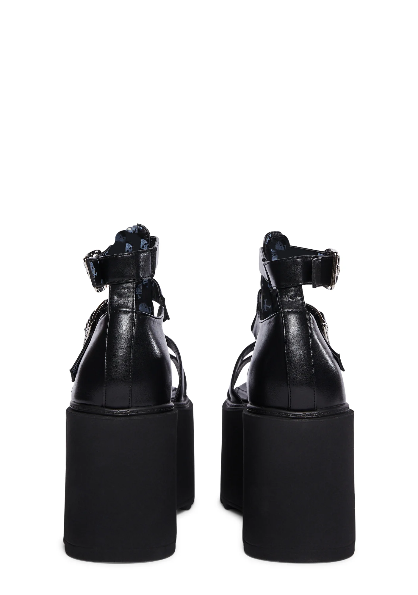 Just Peachy Platform Sandals - Black - Image 4