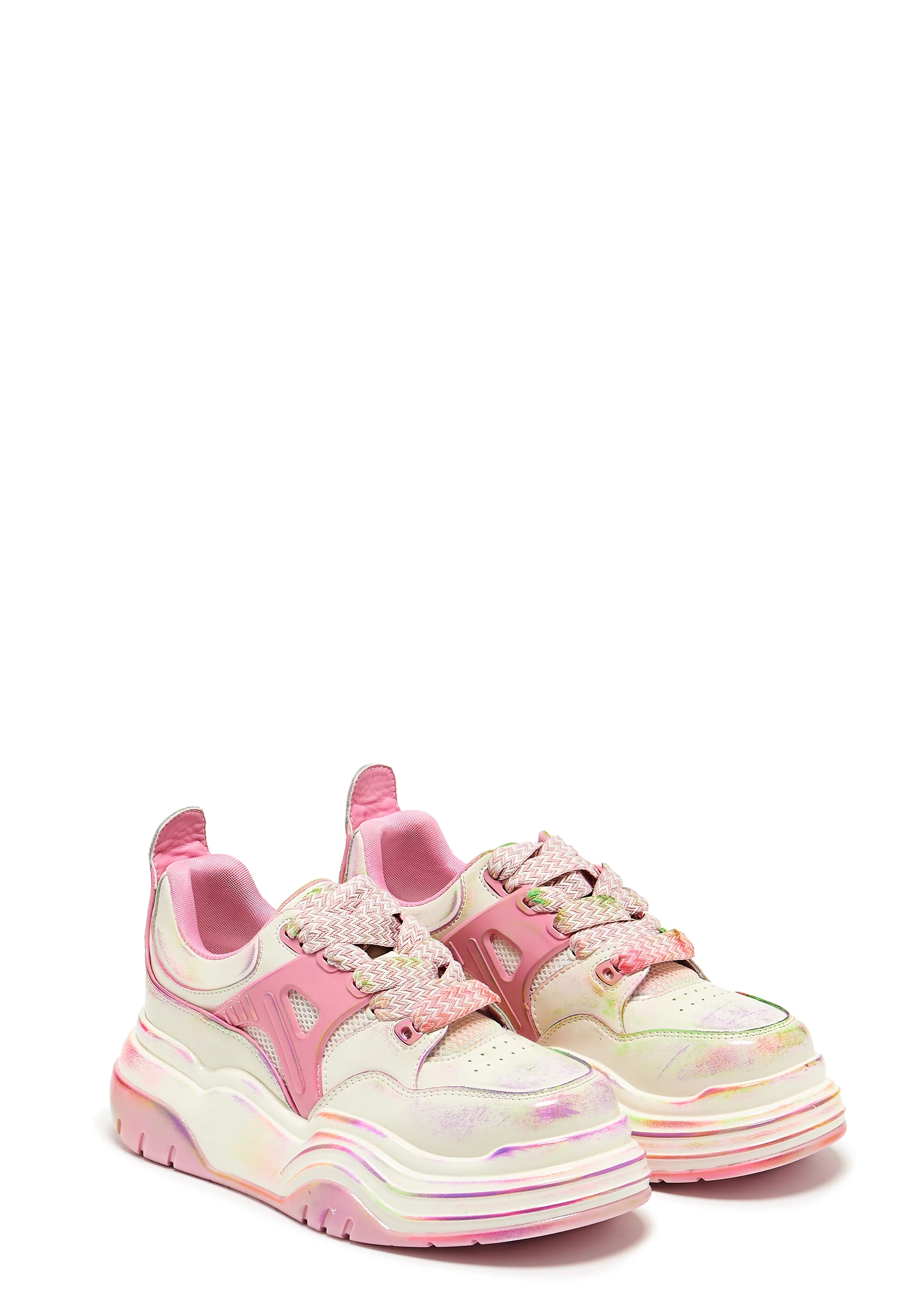 Kaleidoscopic Platform Trainers - Rainbow - Image 2