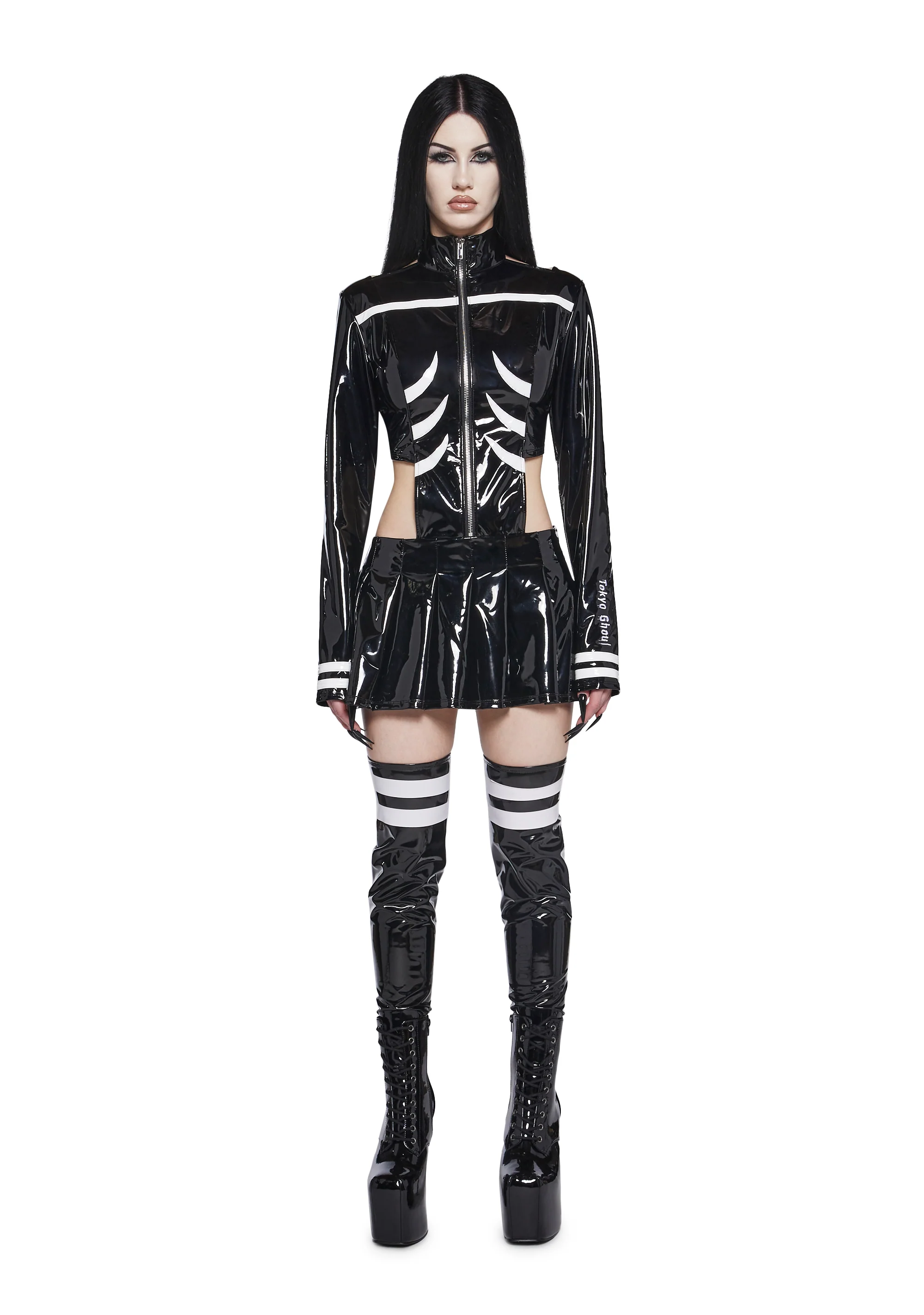 Kaneki Cosplay Mini Dress And Legwarmer Set - Image 2