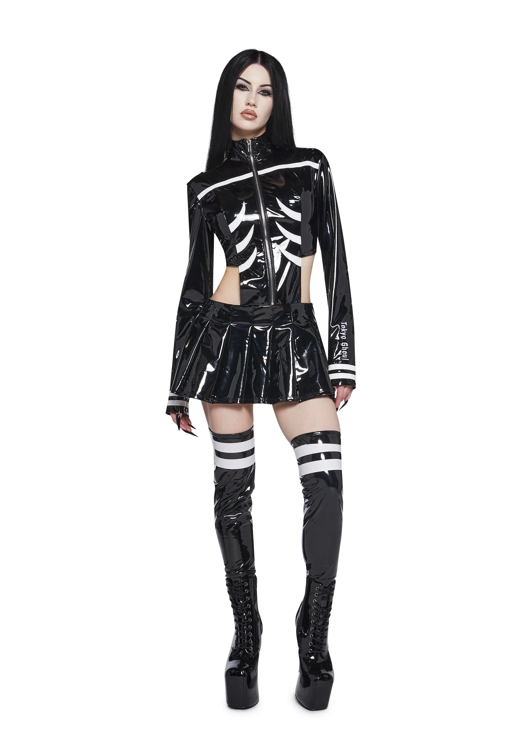 Kaneki Cosplay Mini Dress And Legwarmer Set - Image 7