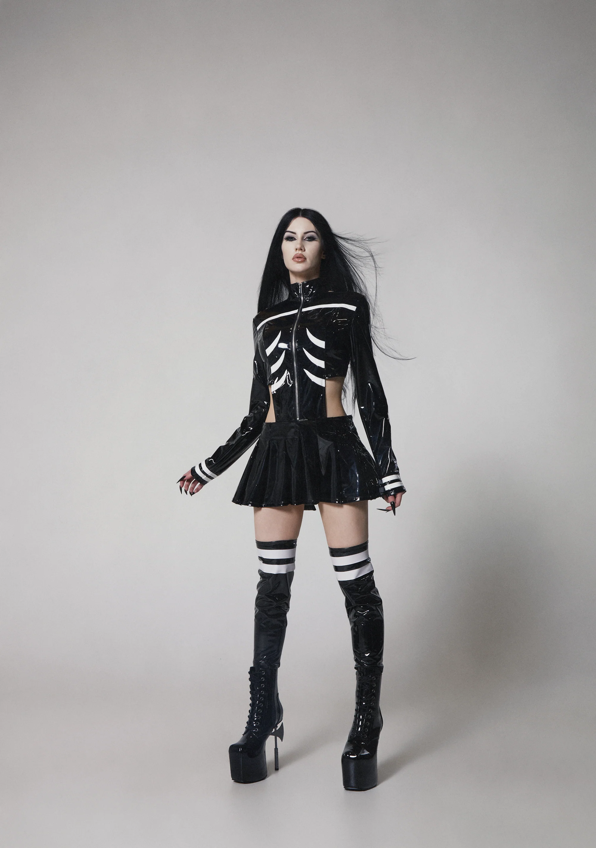 Kaneki Cosplay Mini Dress And Legwarmer Set - Image 9