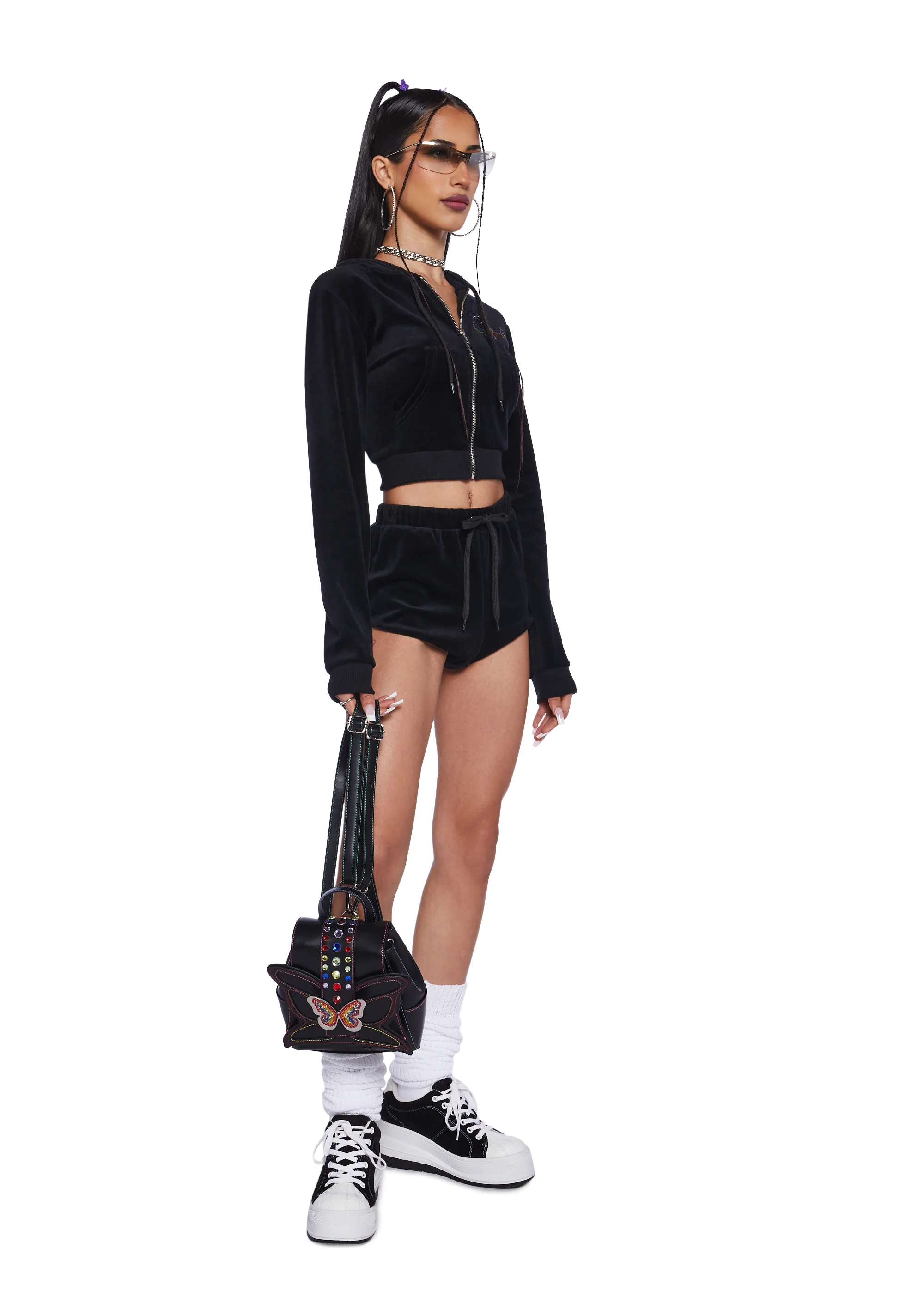 Keep It Glossy Velour Jacket - Rainbow - Image 2